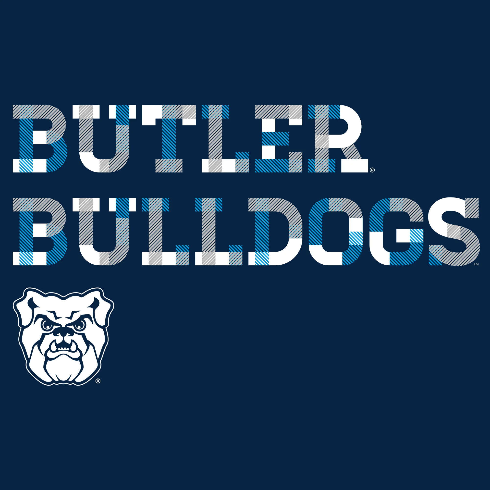 Butler University Bulldogs Patchwork Long Sleeve T-Shirt - Navy - Image 2