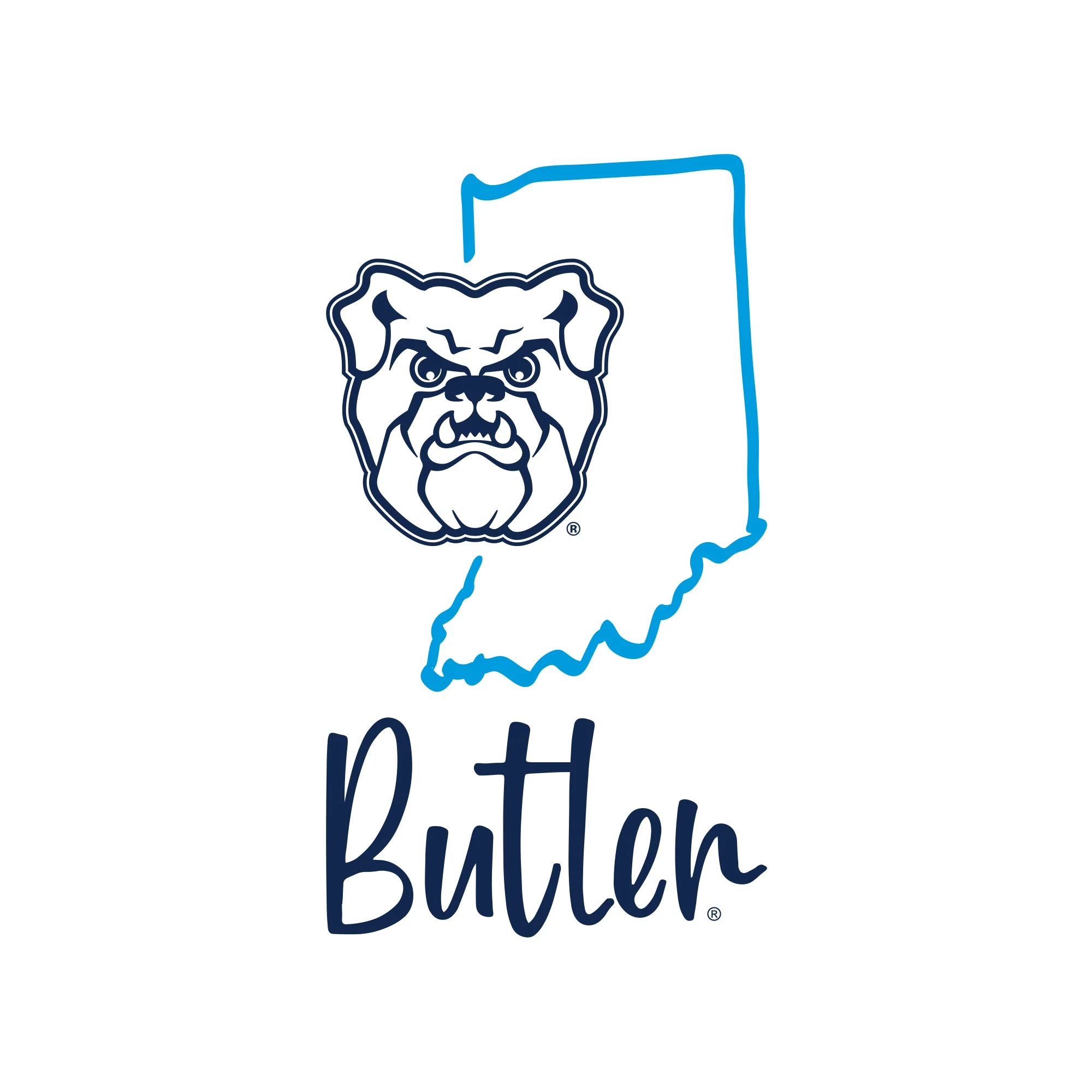 Butler University Bulldogs Playful Sketch T-Shirt - White - Image 2