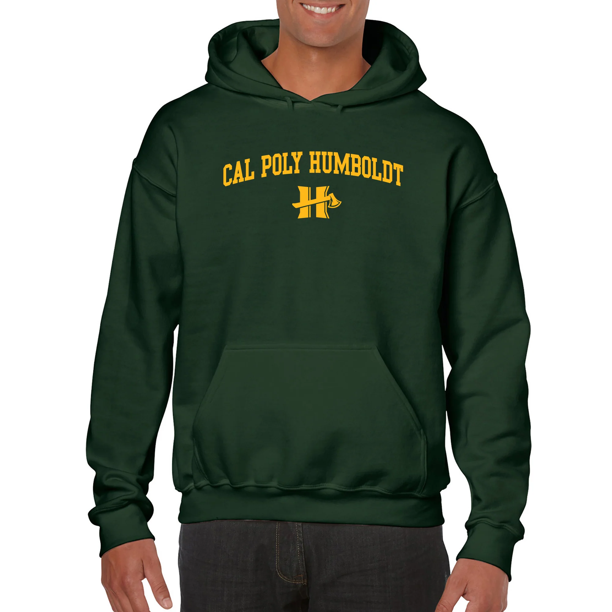 Cal Poly Humboldt Lumberjacks Arch Logo Hoodie - Forest - Image 3