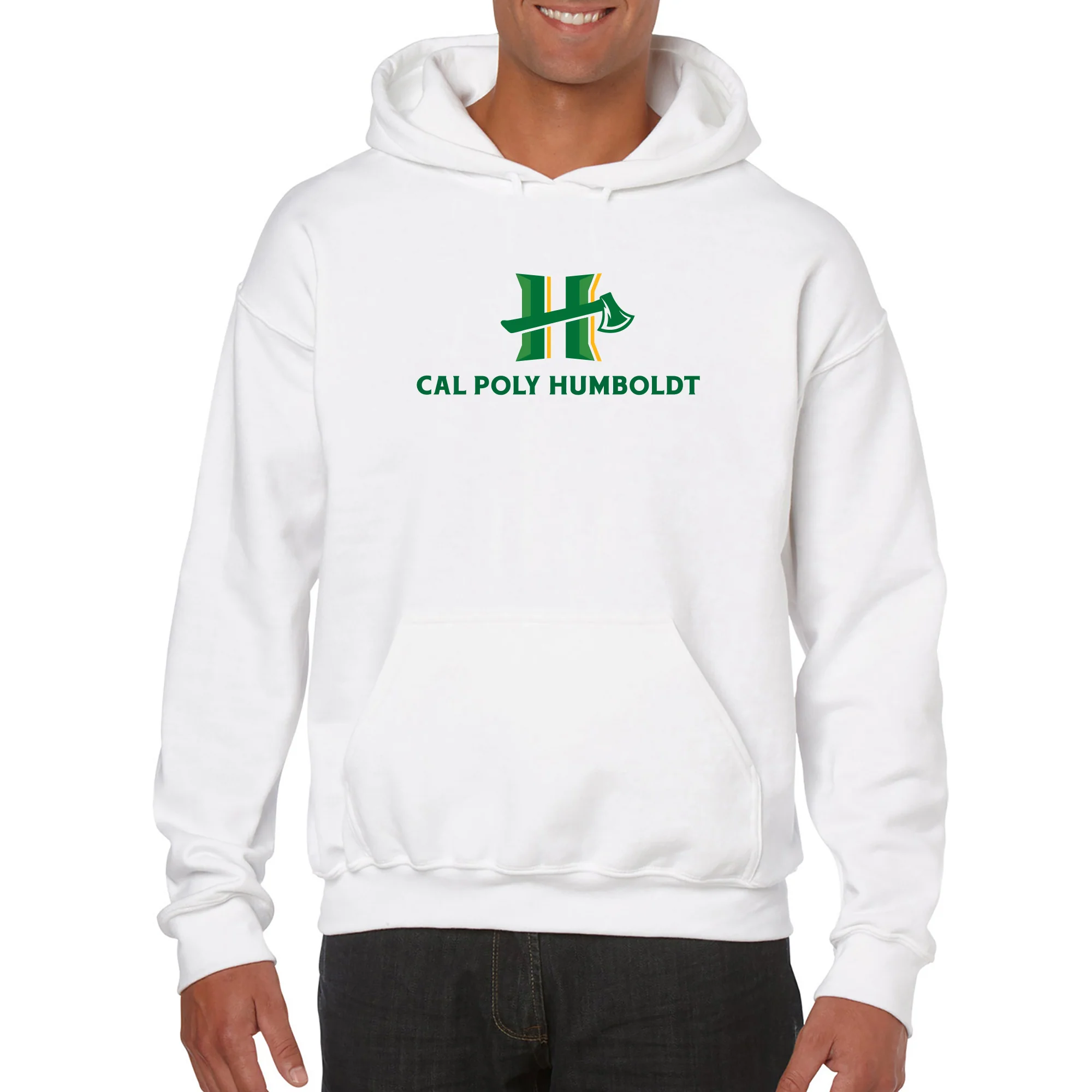 Cal Poly Humboldt Lumberjacks Primary Logo Hoodie - White - Image 3