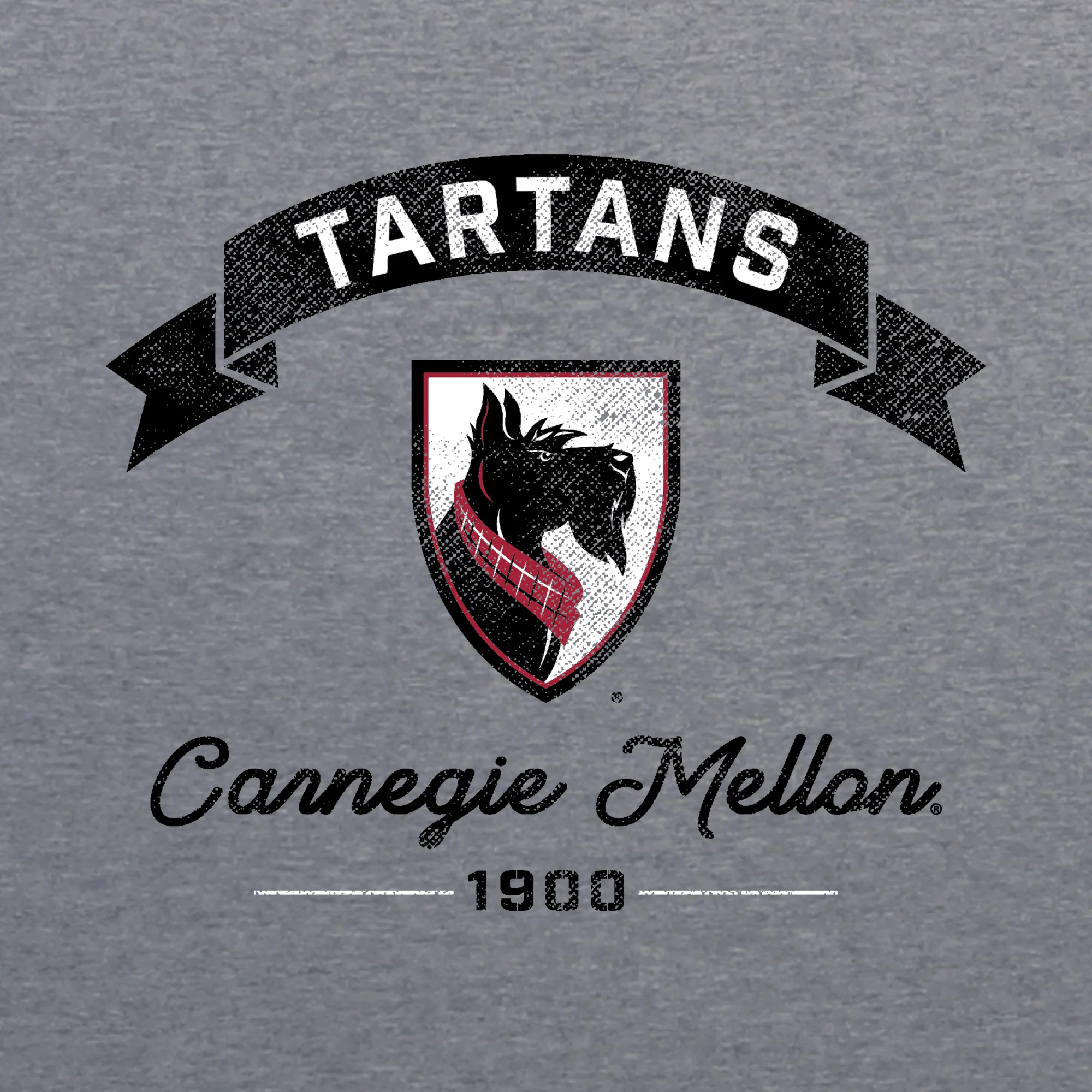 Carnegie Mellon Ribbon Arc NLA Triblend T-Shirt - Premium Heather - Image 2