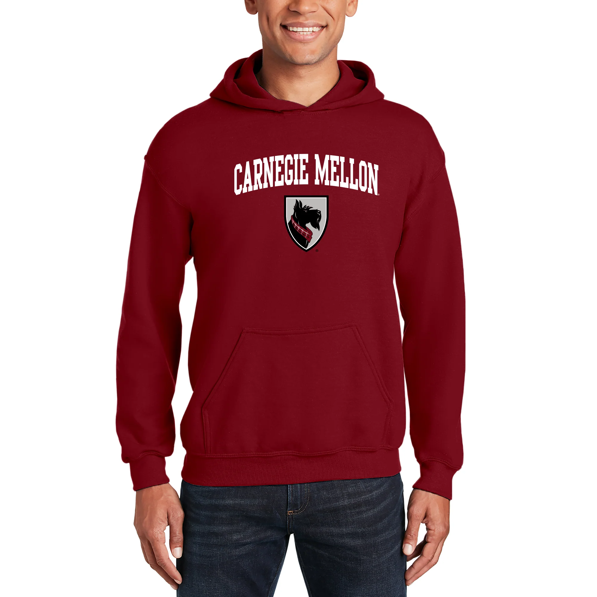 Carnegie Mellon Tartans Arch Logo Hoodie - Cardinal - Image 3