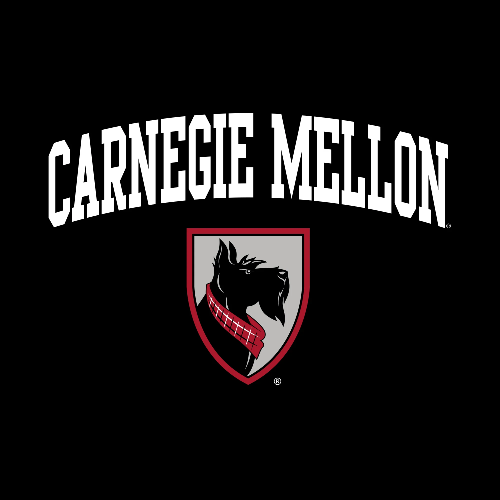 Carnegie Mellon Tartans Arch Logo Womens T Shirt - Black - Image 2