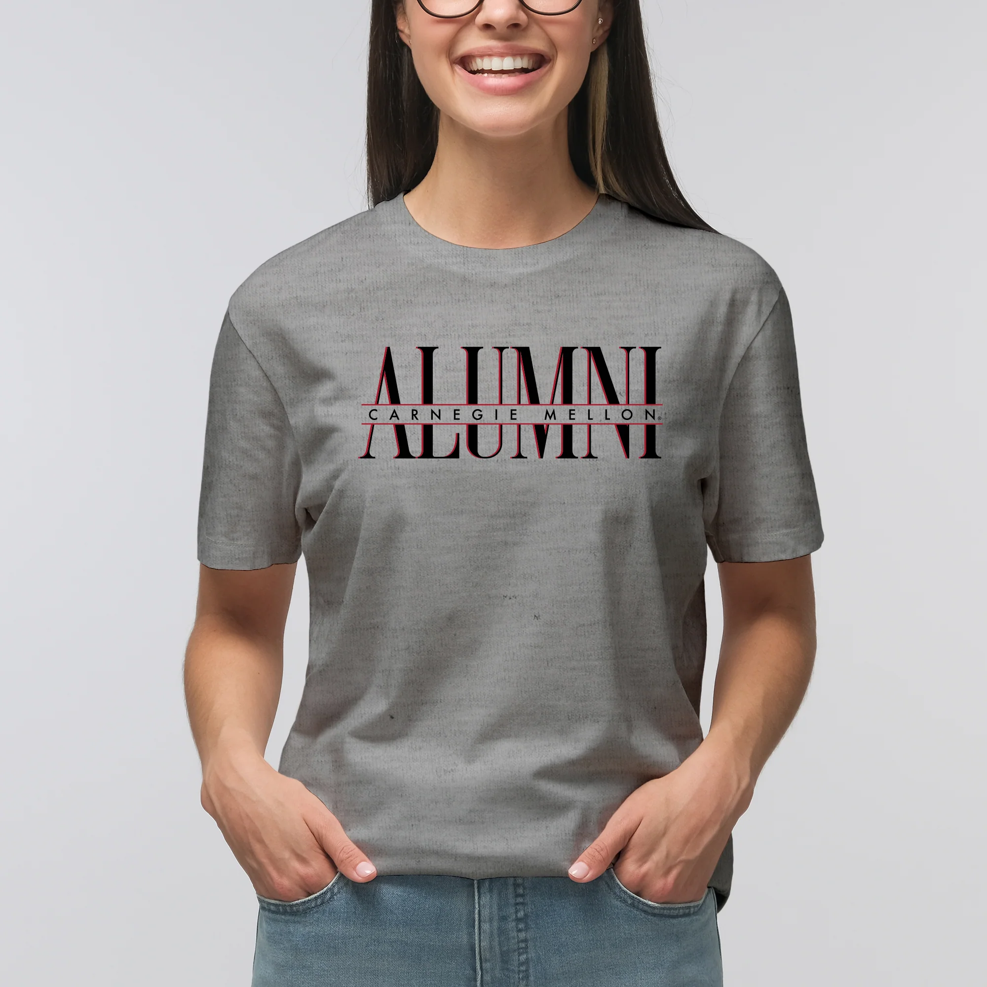 Carnegie Mellon Tartans Classic Alumni T Shirt - Sport Grey - Image 4
