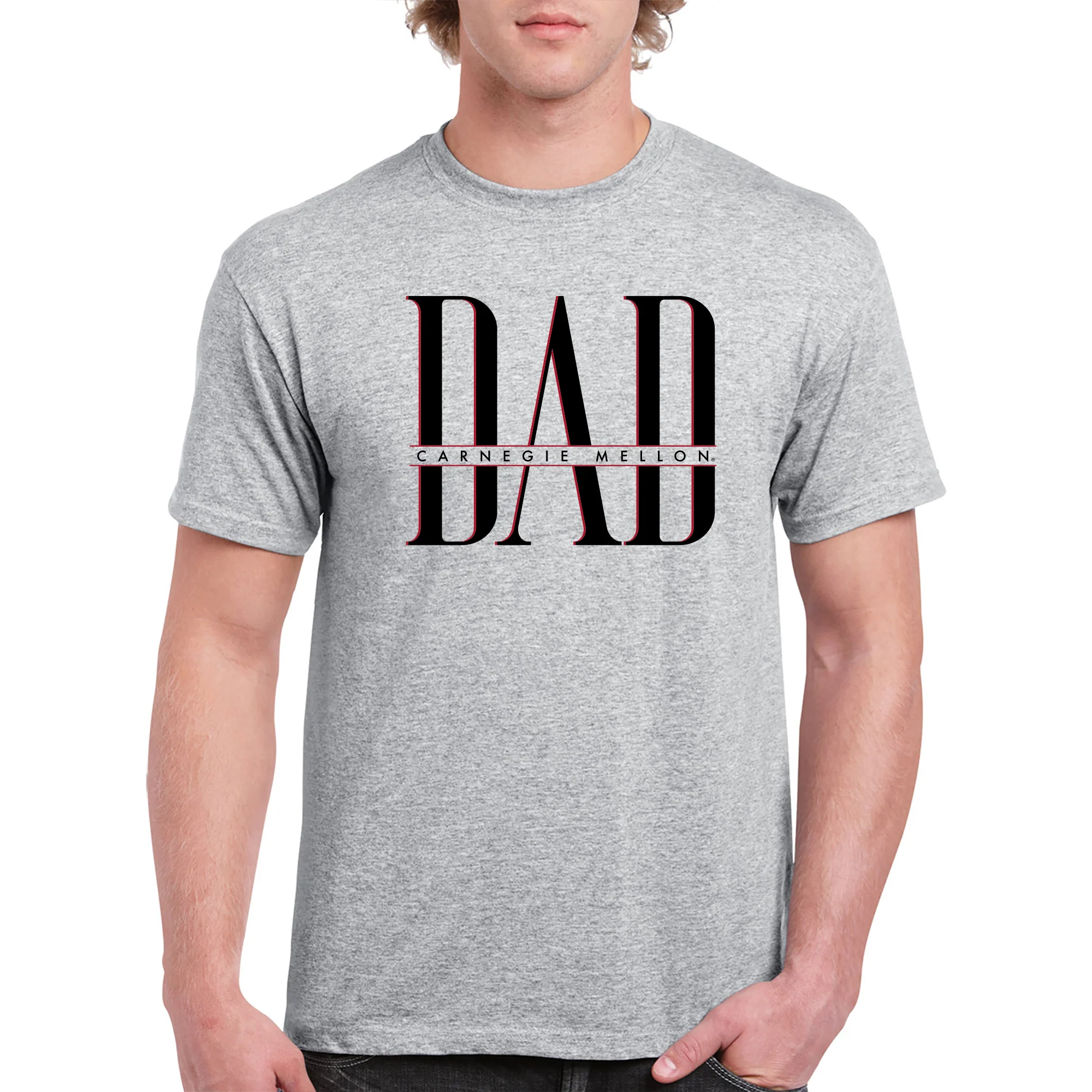 Carnegie Mellon Tartans Classic Dad T Shirt - Sport Grey - Image 3