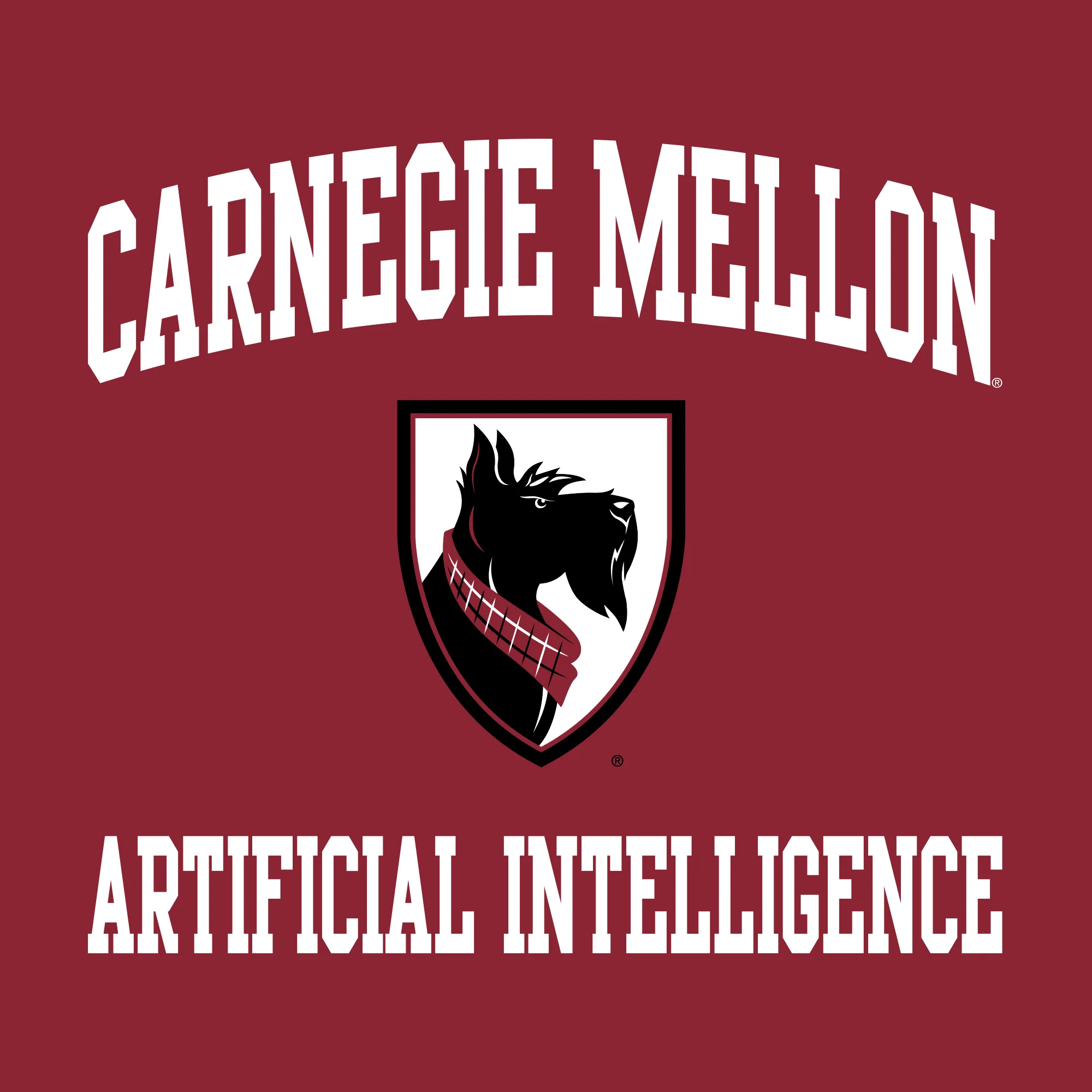 Carnegie Mellon University Tartans Arch Logo Artificial Intelligence Short Sleeve T-Shirt - Cardinal - Image 2