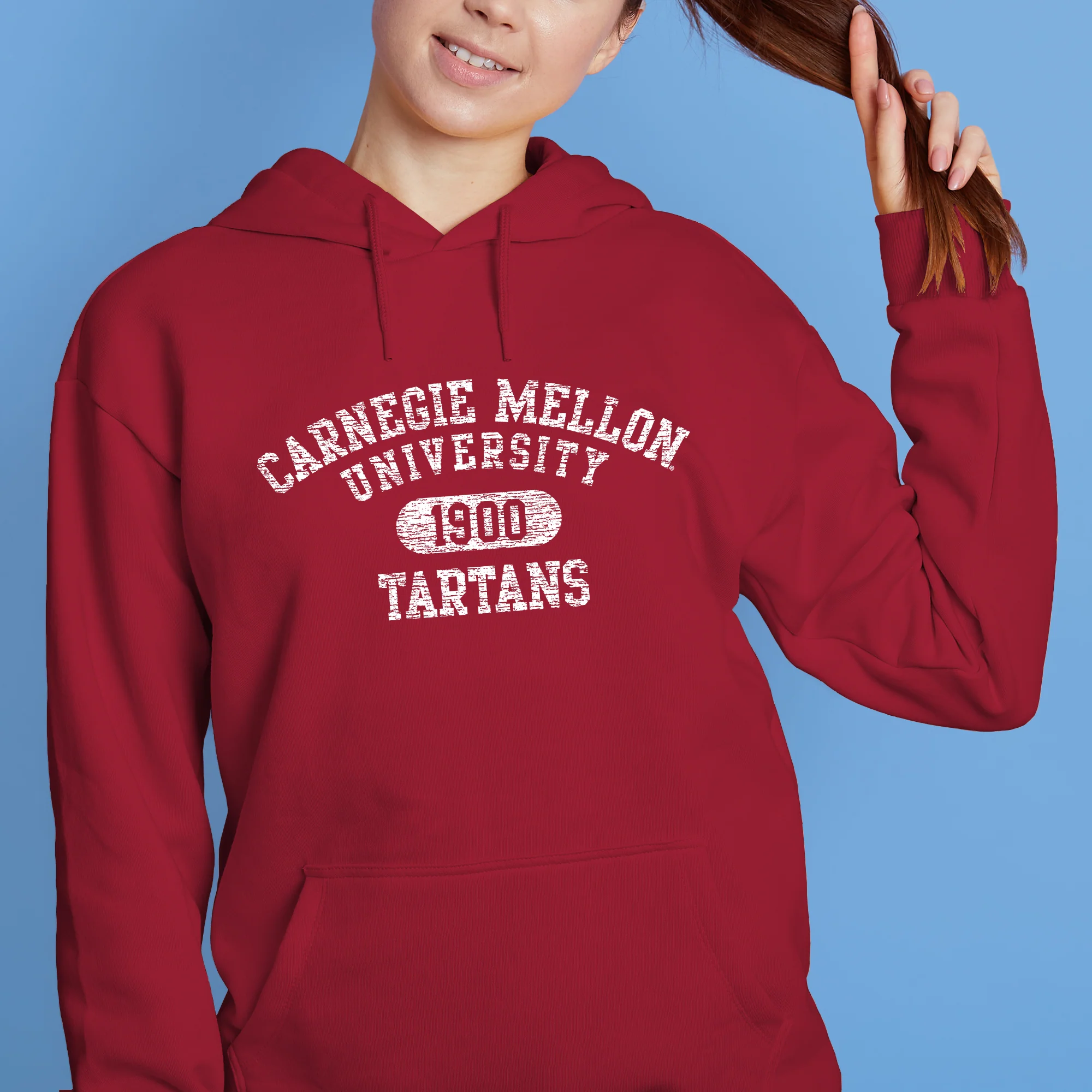 Carnegie Mellon University Tartans Athletic Arch Hoodie - Cardinal - Image 4