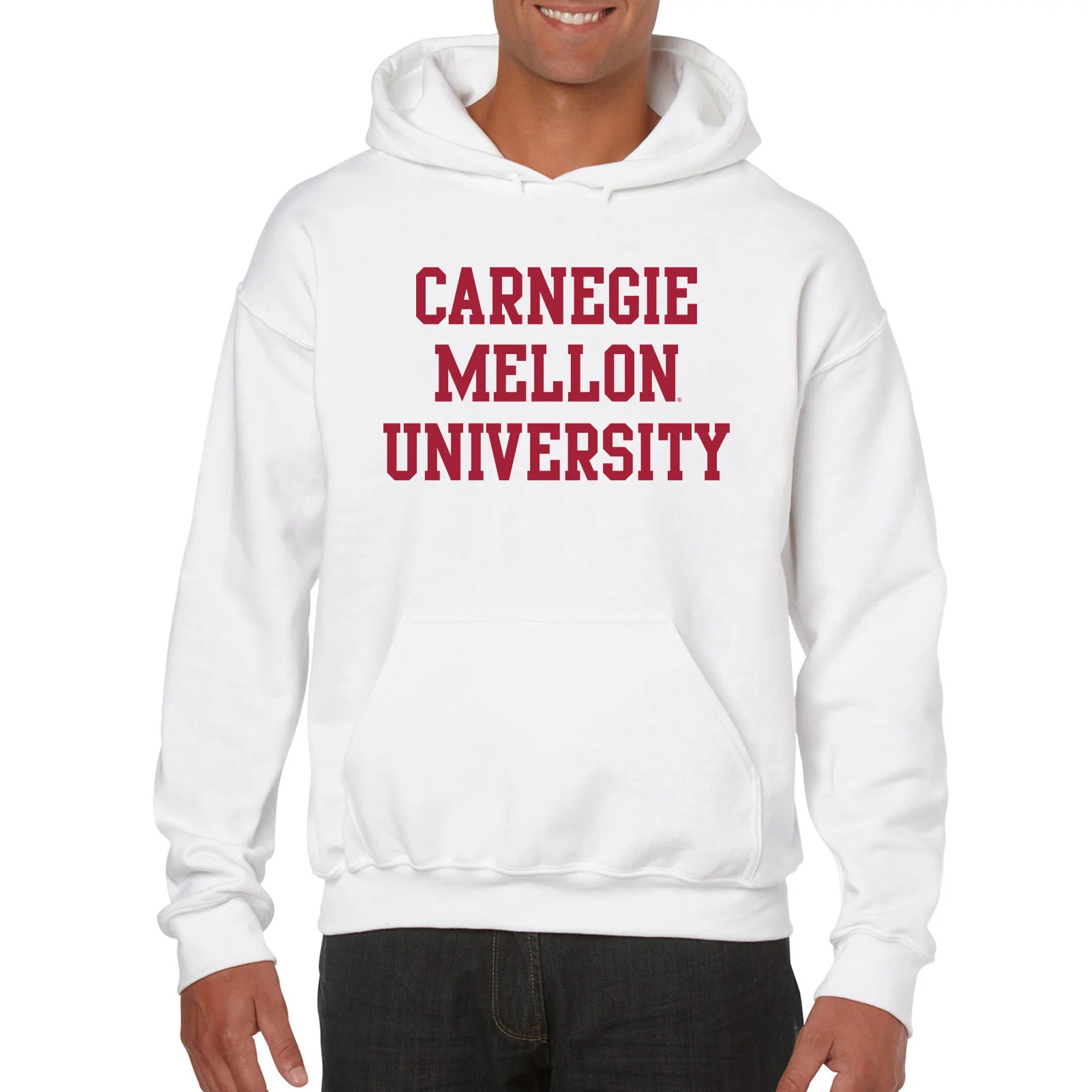 Carnegie Mellon University Tartans Basic Block Hoodie - White - Image 3