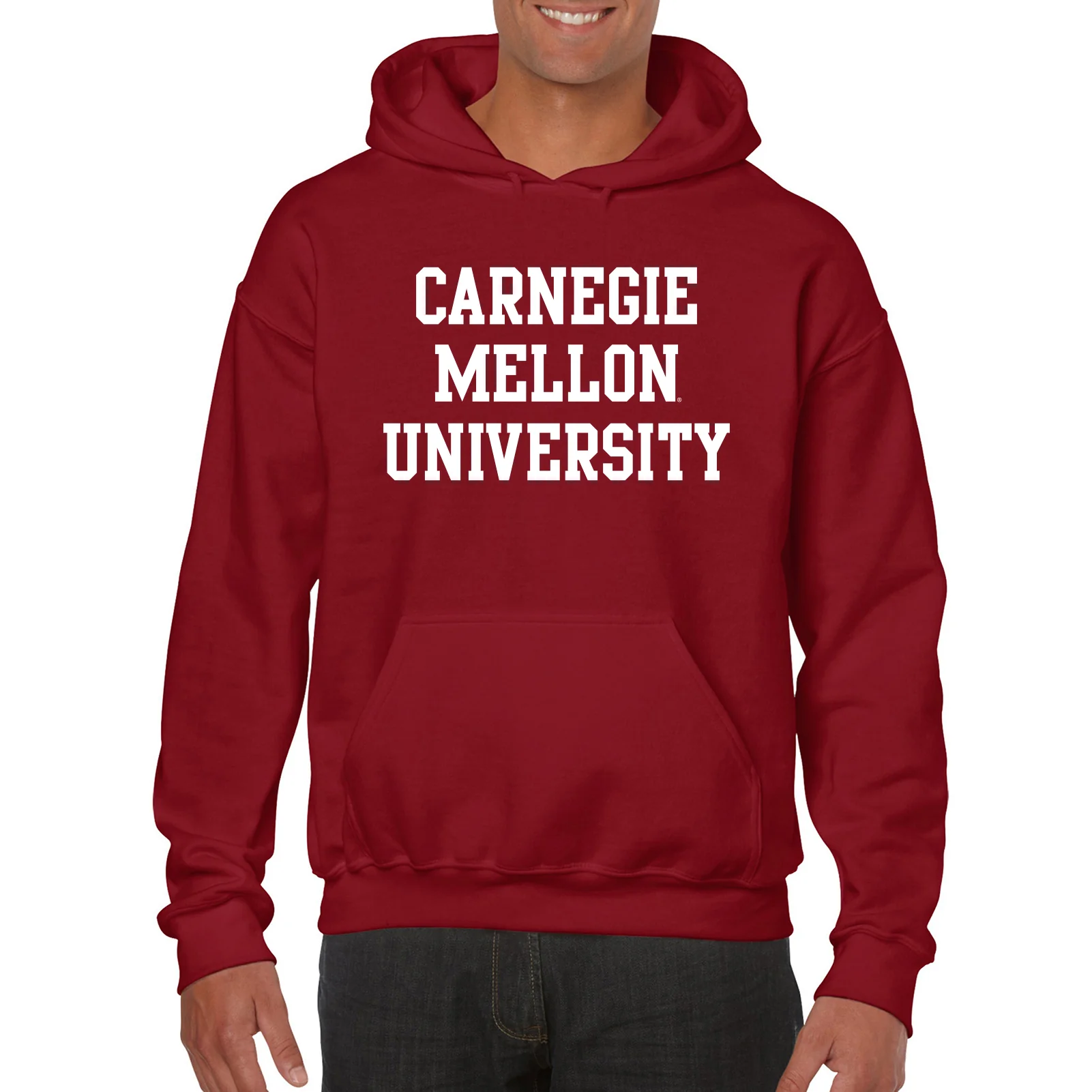 Carnegie Mellon University Tartans Basic Block Hoodie - Cardinal Red - Image 3