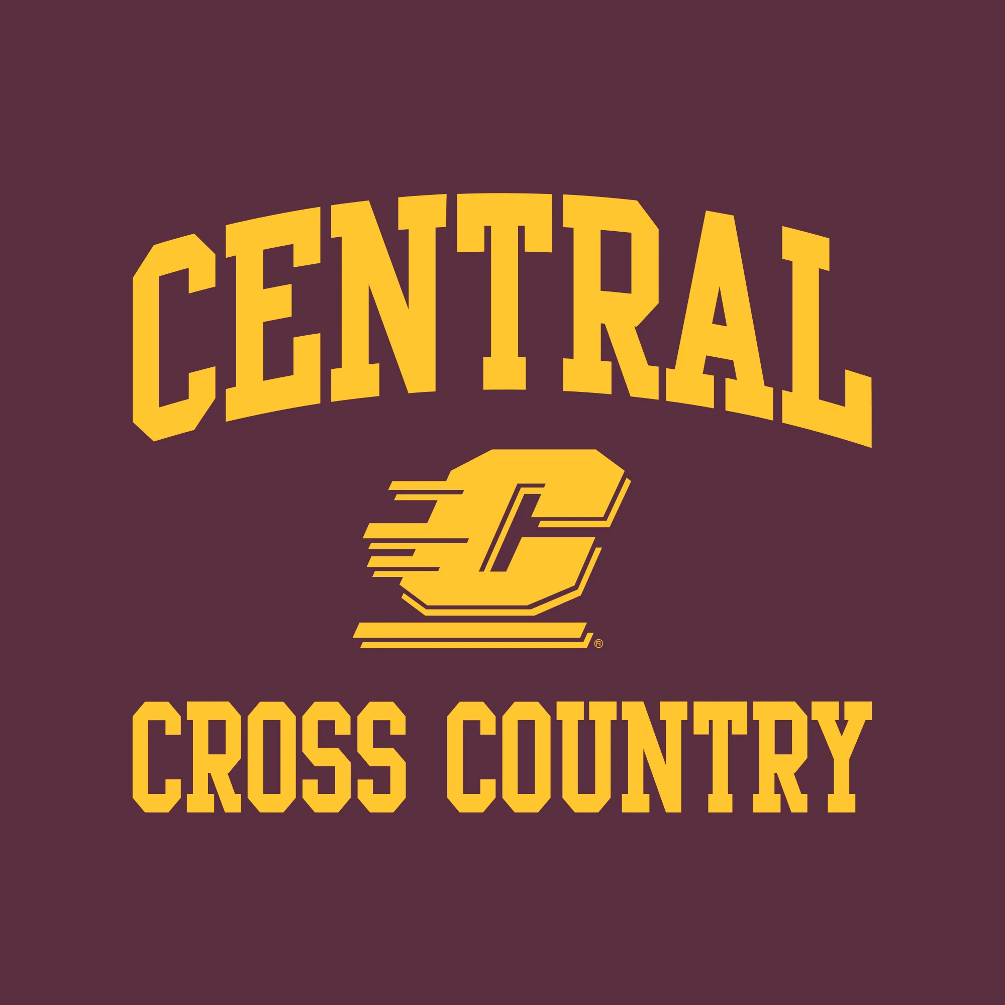 Central Michigan Arch Logo Cross Country Hoodie - Maroon - Image 2