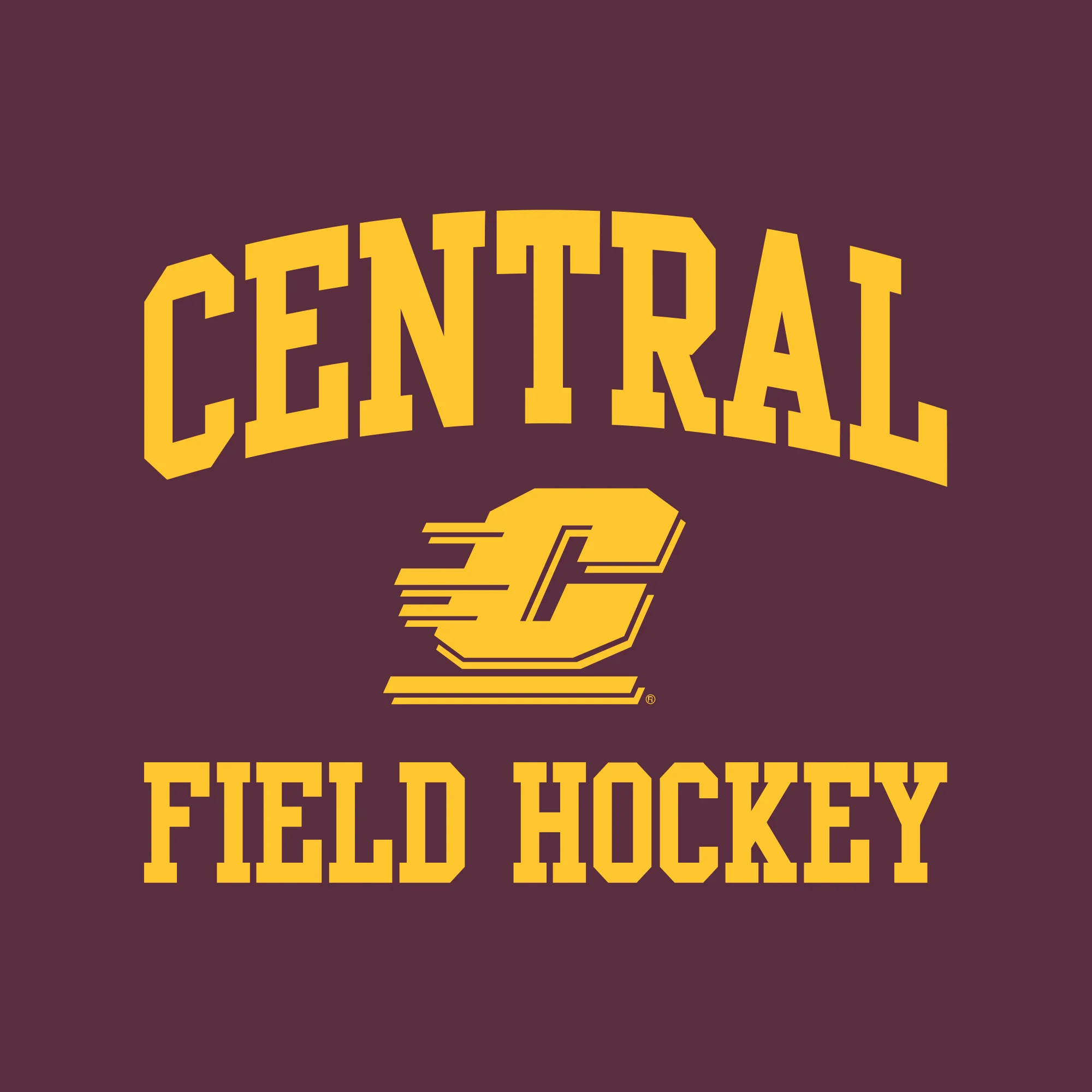 Central Michigan Arch Logo Field Hockey Hoodie - Maroon - Image 2
