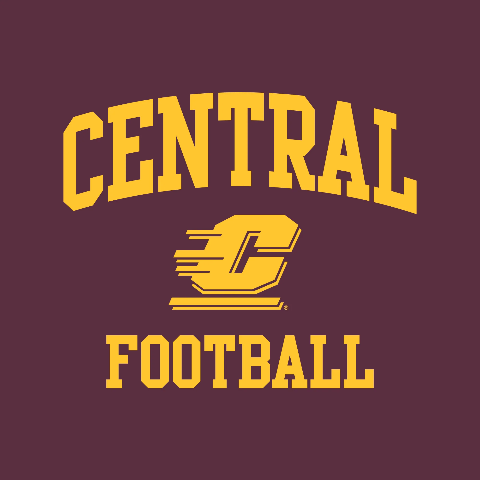 Central Michigan Arch Logo Football Hoodie - Maroon - Image 2