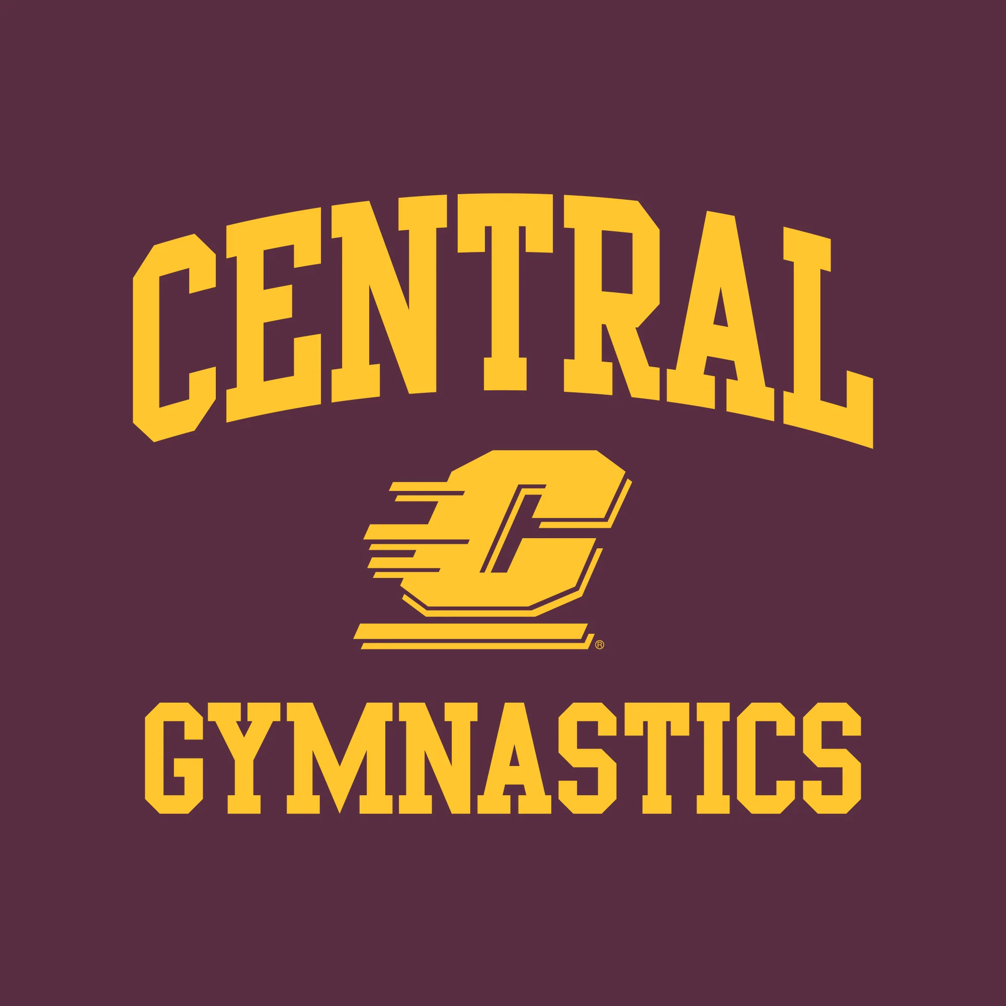 Central Michigan Arch Logo Gymnastics Hoodie - Maroon - Image 2