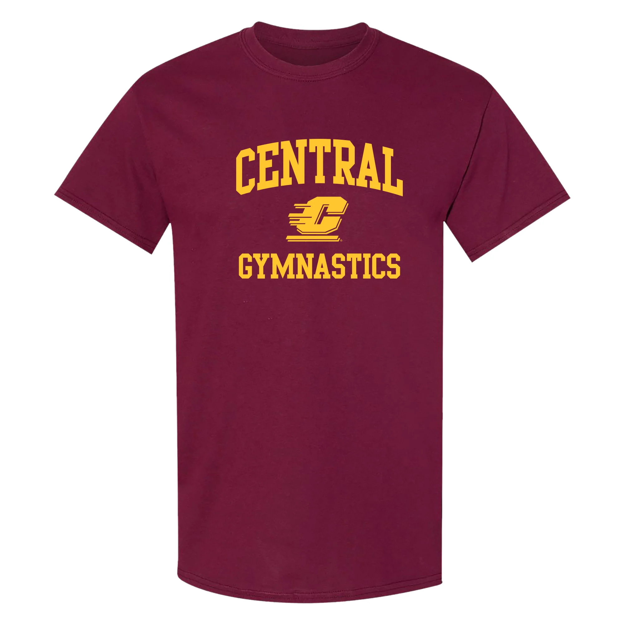 Central Michigan Arch Logo Gymnastics T-Shirt - Maroon