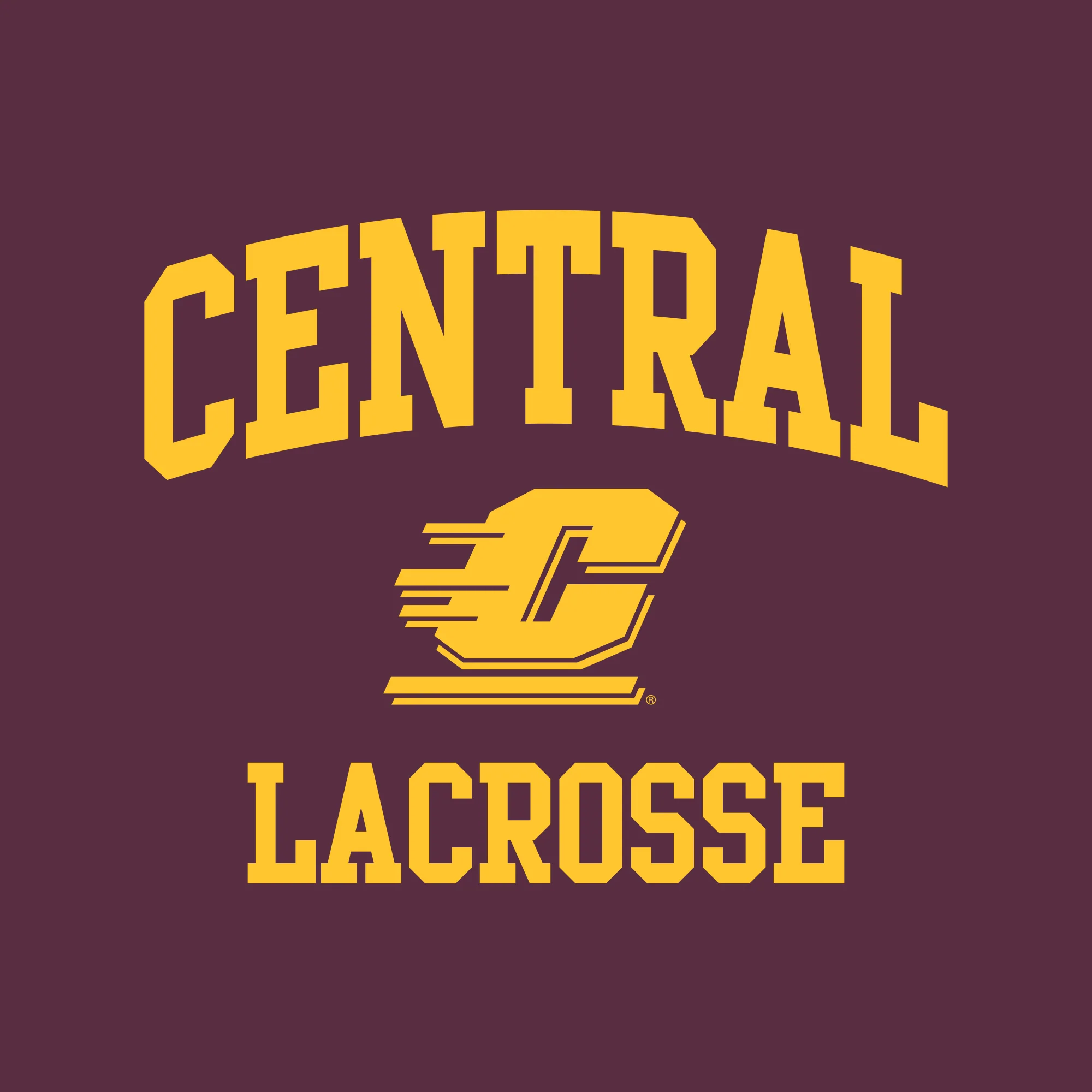 Central Michigan Arch Logo Lacrosse T-Shirt - Maroon - Image 2
