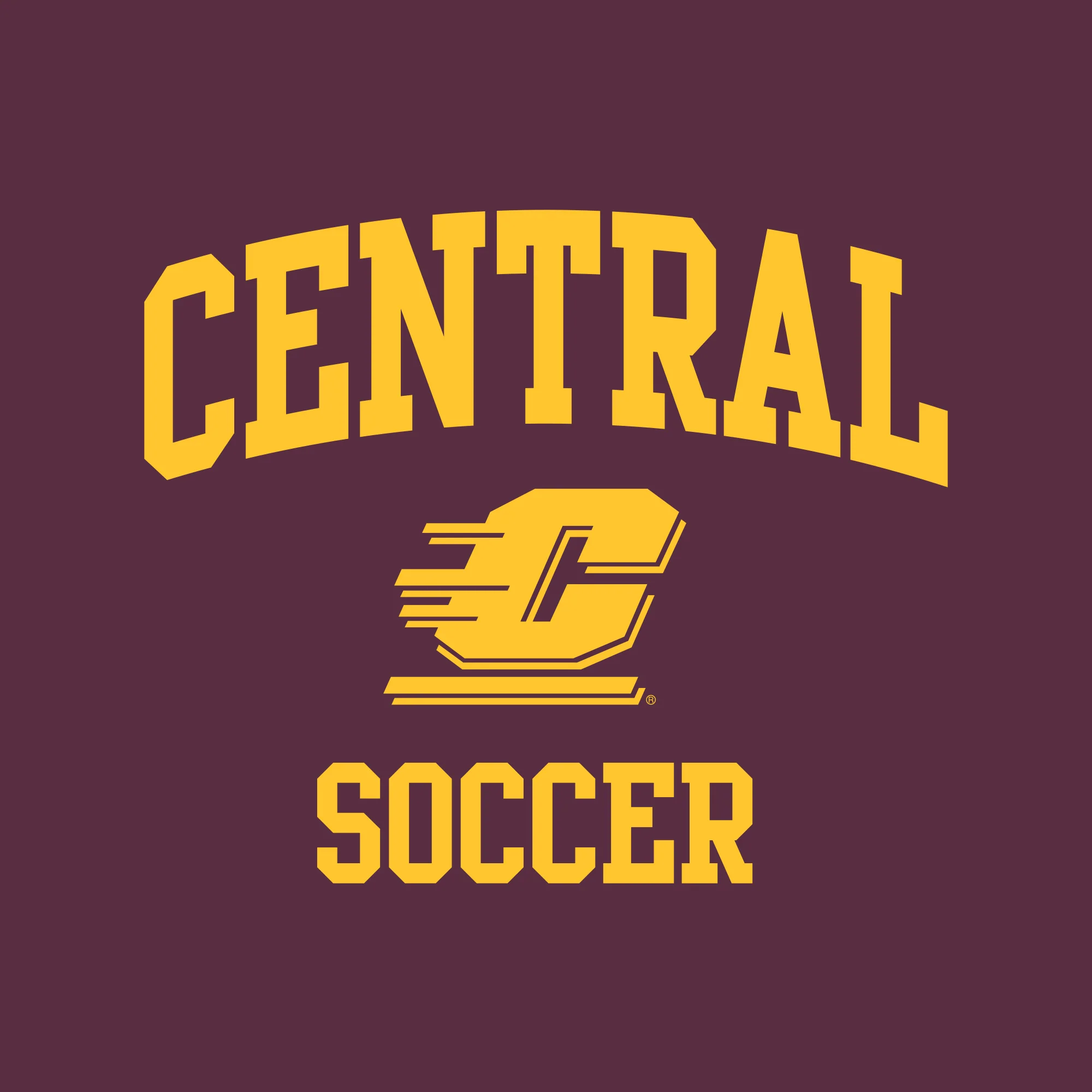 Central Michigan Arch Logo Soccer Hoodie - Maroon - Image 2