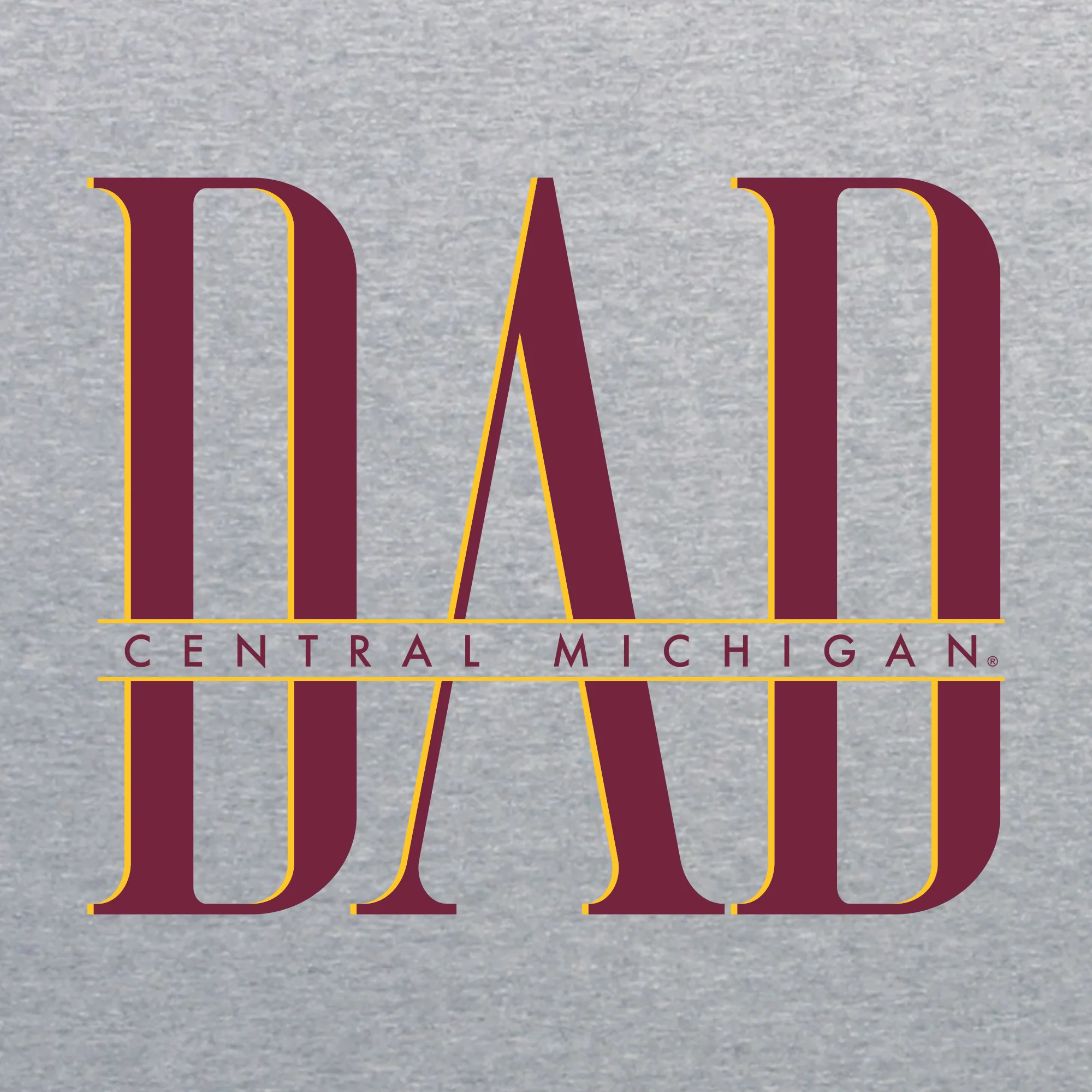 Central Michigan Classic Dad T-Shirt - Sport Grey - Image 2