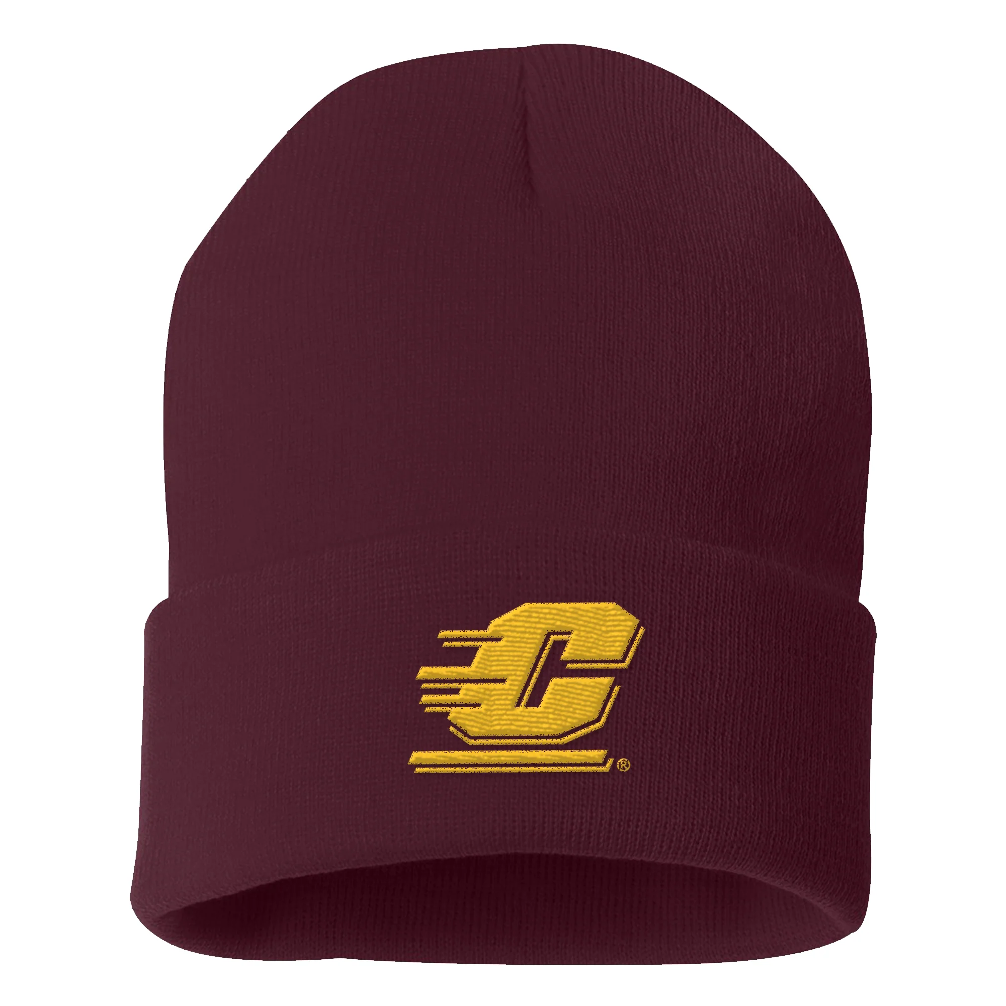 Central Michigan Primary Logo Solid Knit Cuffed Beanie