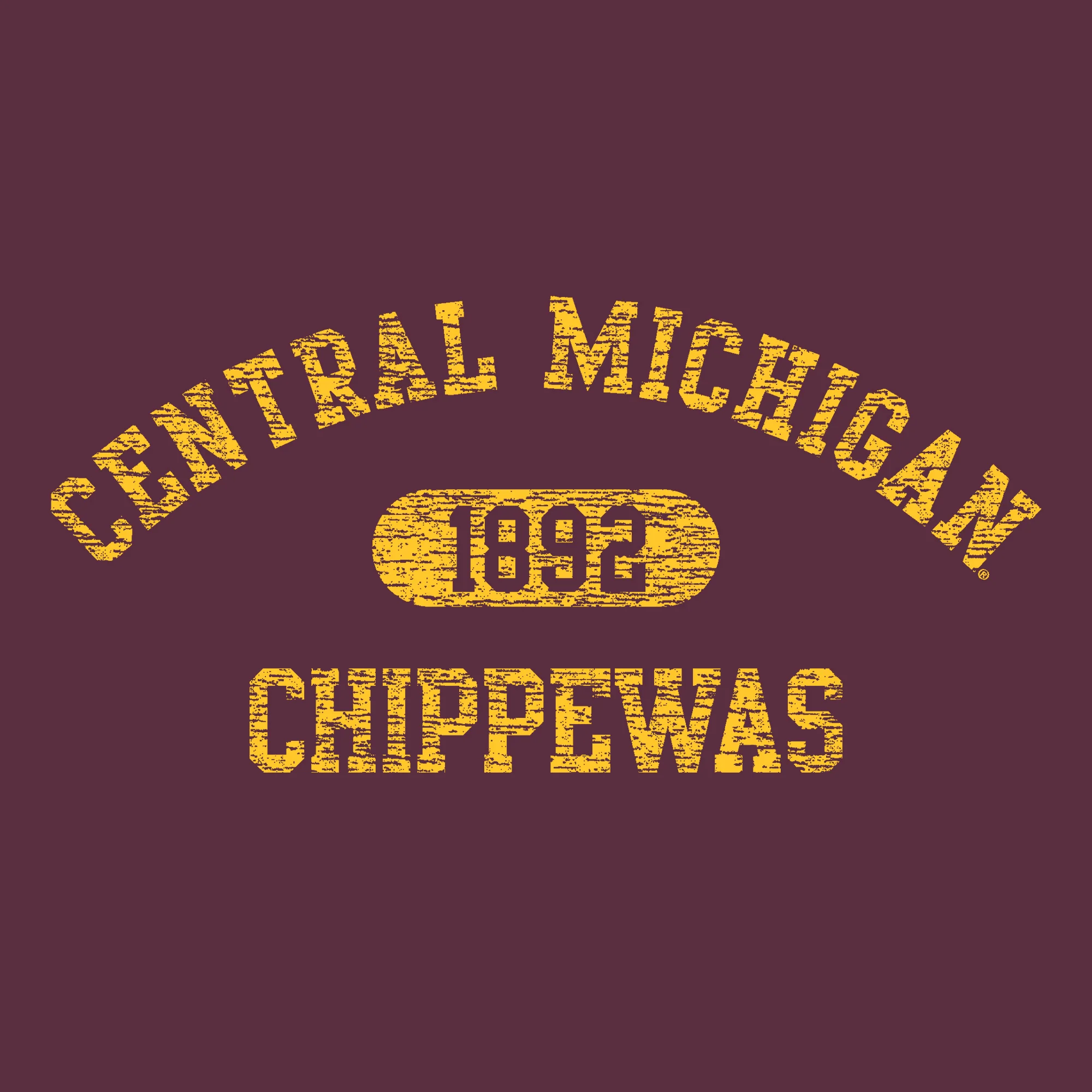 Central Michigan University Chippewas Athletic Arch Hoodie - Maroon - Image 2