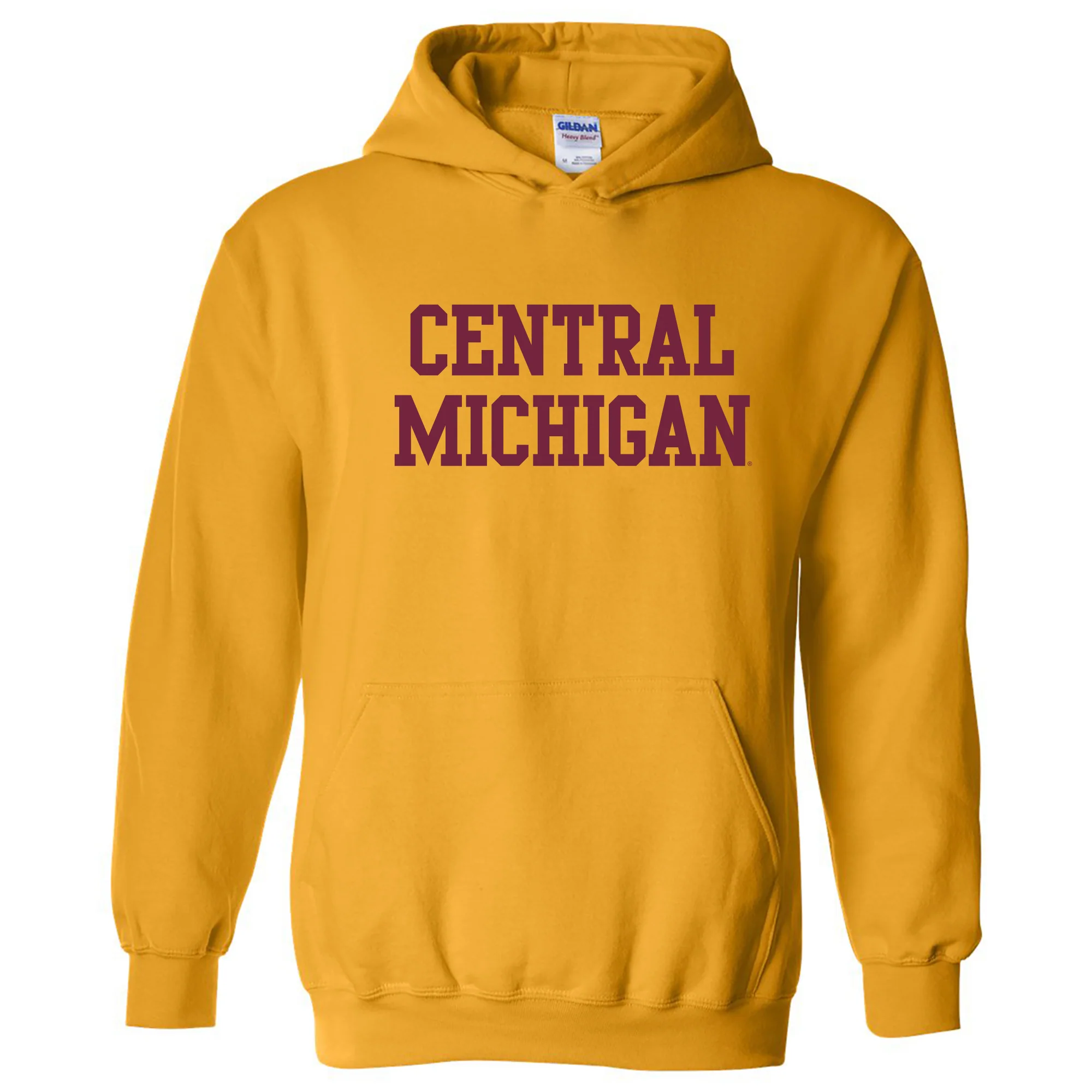 Central Michigan University Chippewas Basic Block Hoodie - Gold