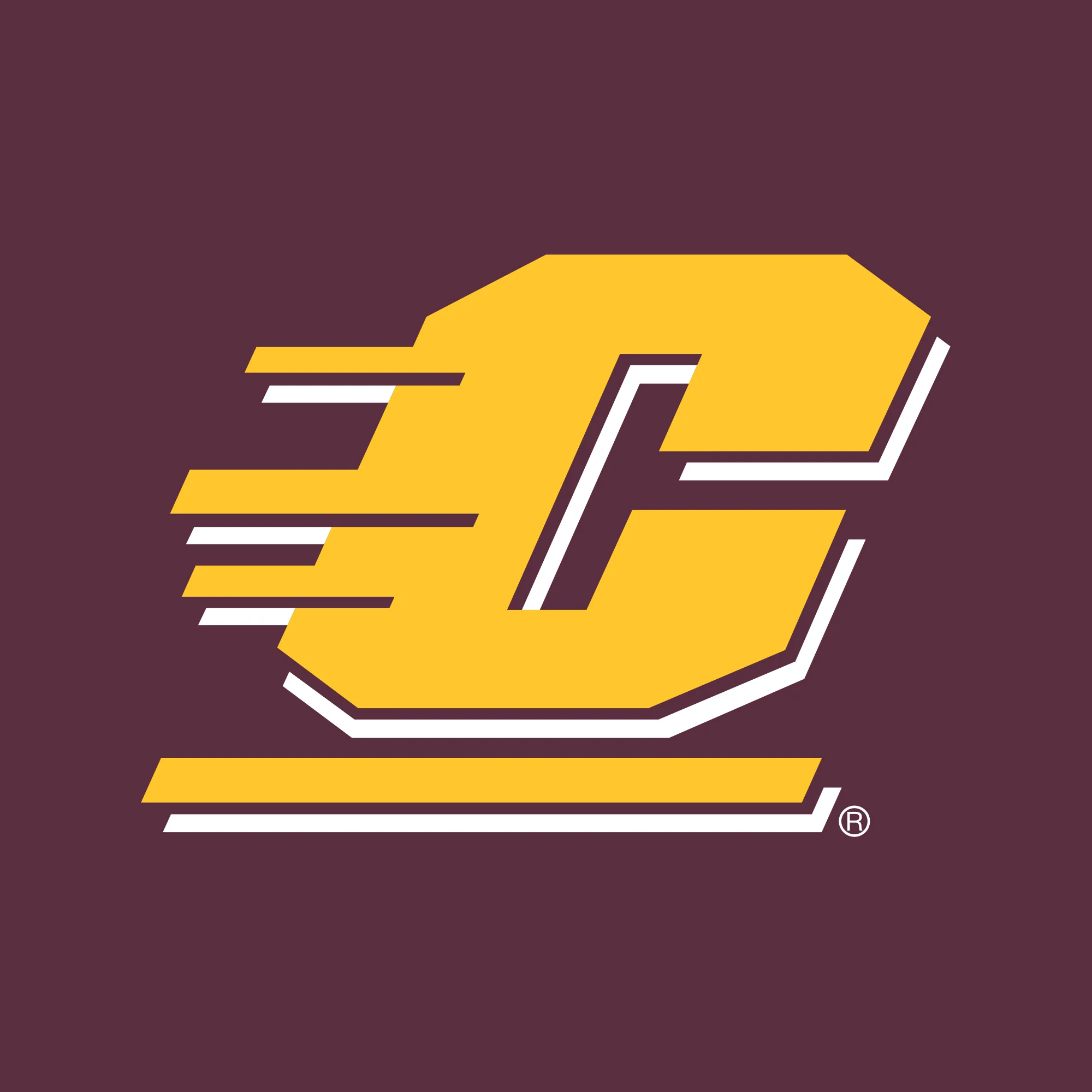 Central Michigan University Chippewas Front Back Print Short Sleeve T Shirt - Maroon - Image 4