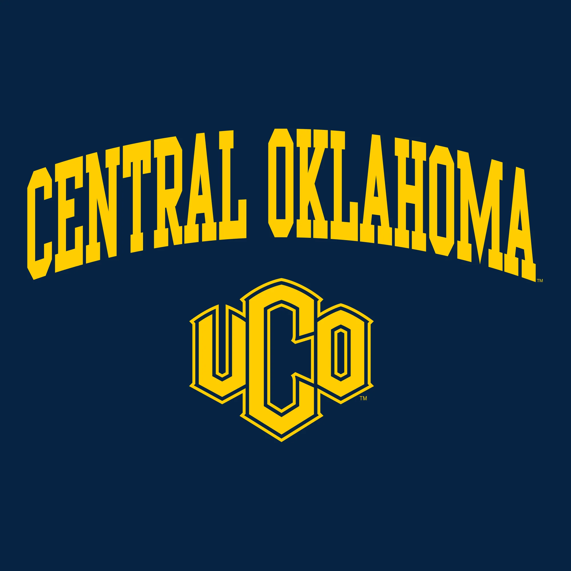 Central Oklahoma University Bronchos Arch Logo Long Sleeve T-Shirt - Navy - Image 2