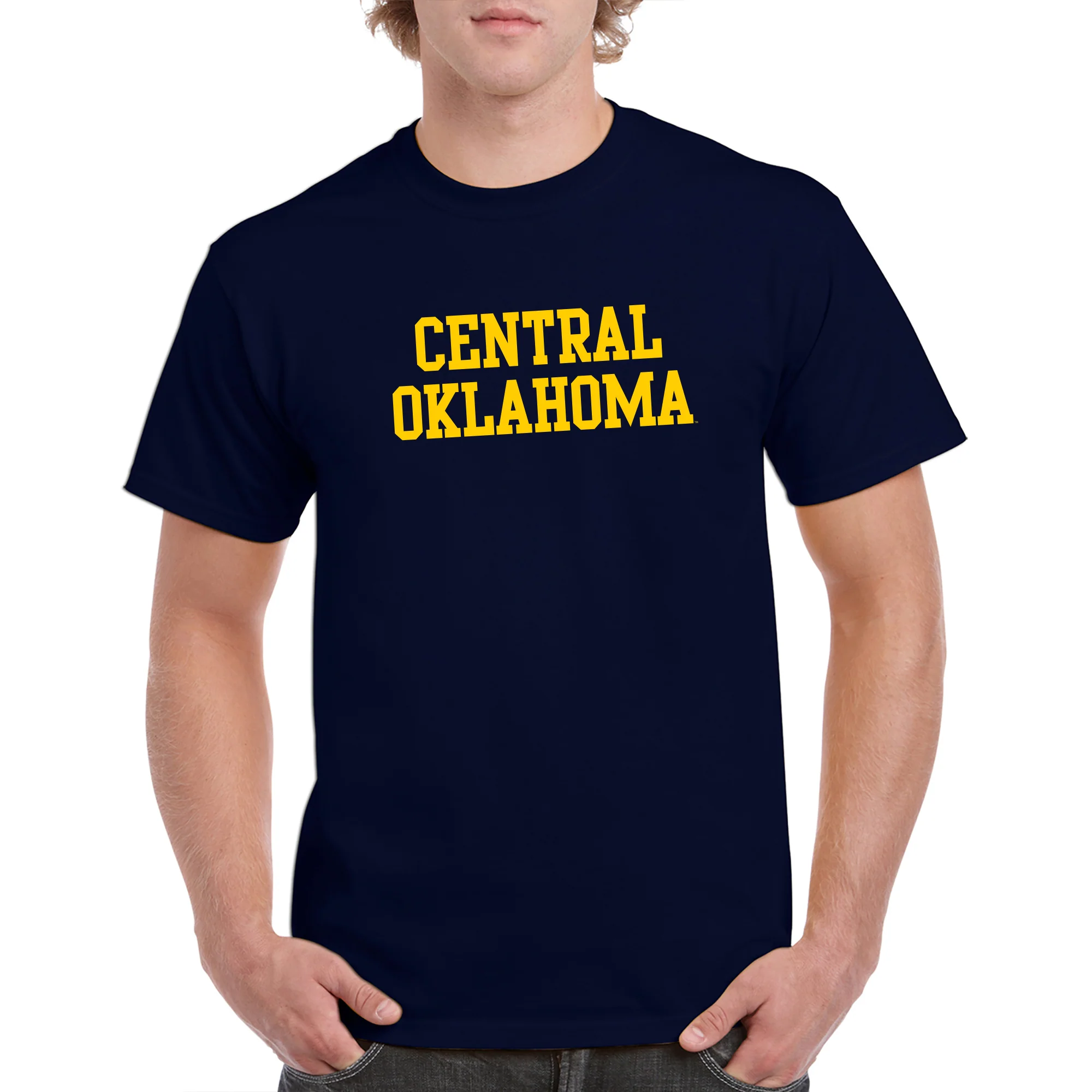 Central Oklahoma University Bronchos Basic Block Short Sleeve T Shirt - Navy - Image 3