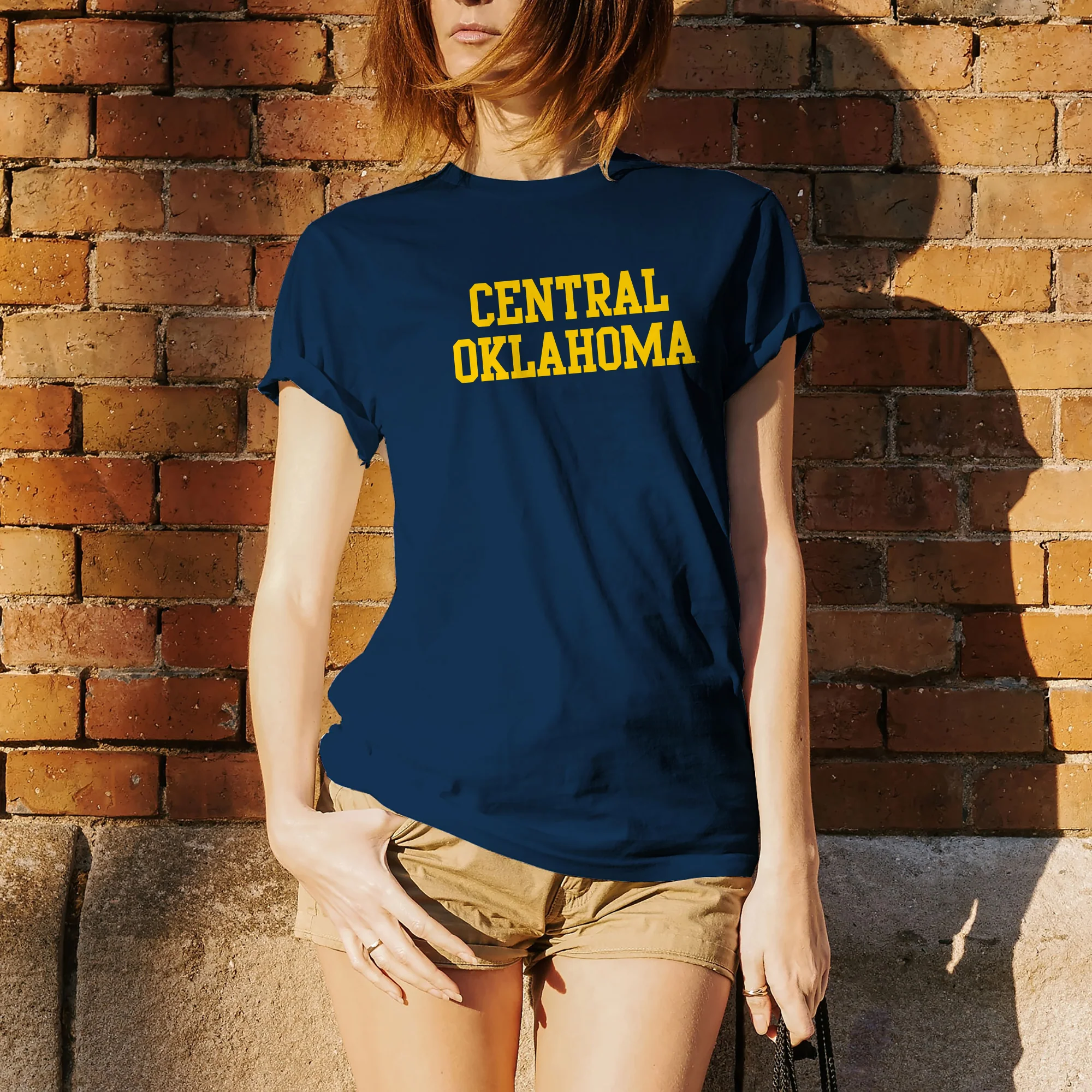 Central Oklahoma University Bronchos Basic Block Short Sleeve T Shirt - Navy - Image 4