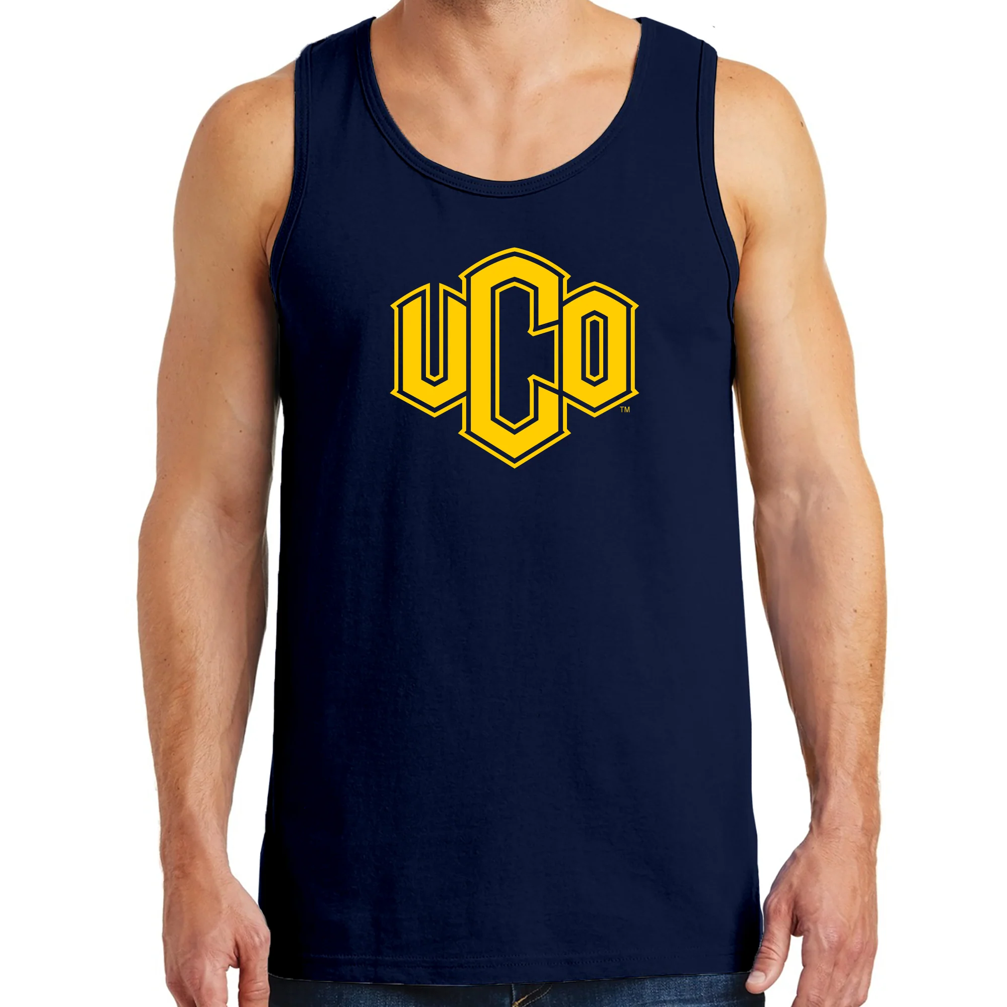 Central Oklahoma University Bronchos Primary Logo Tank Top - Navy - Image 3