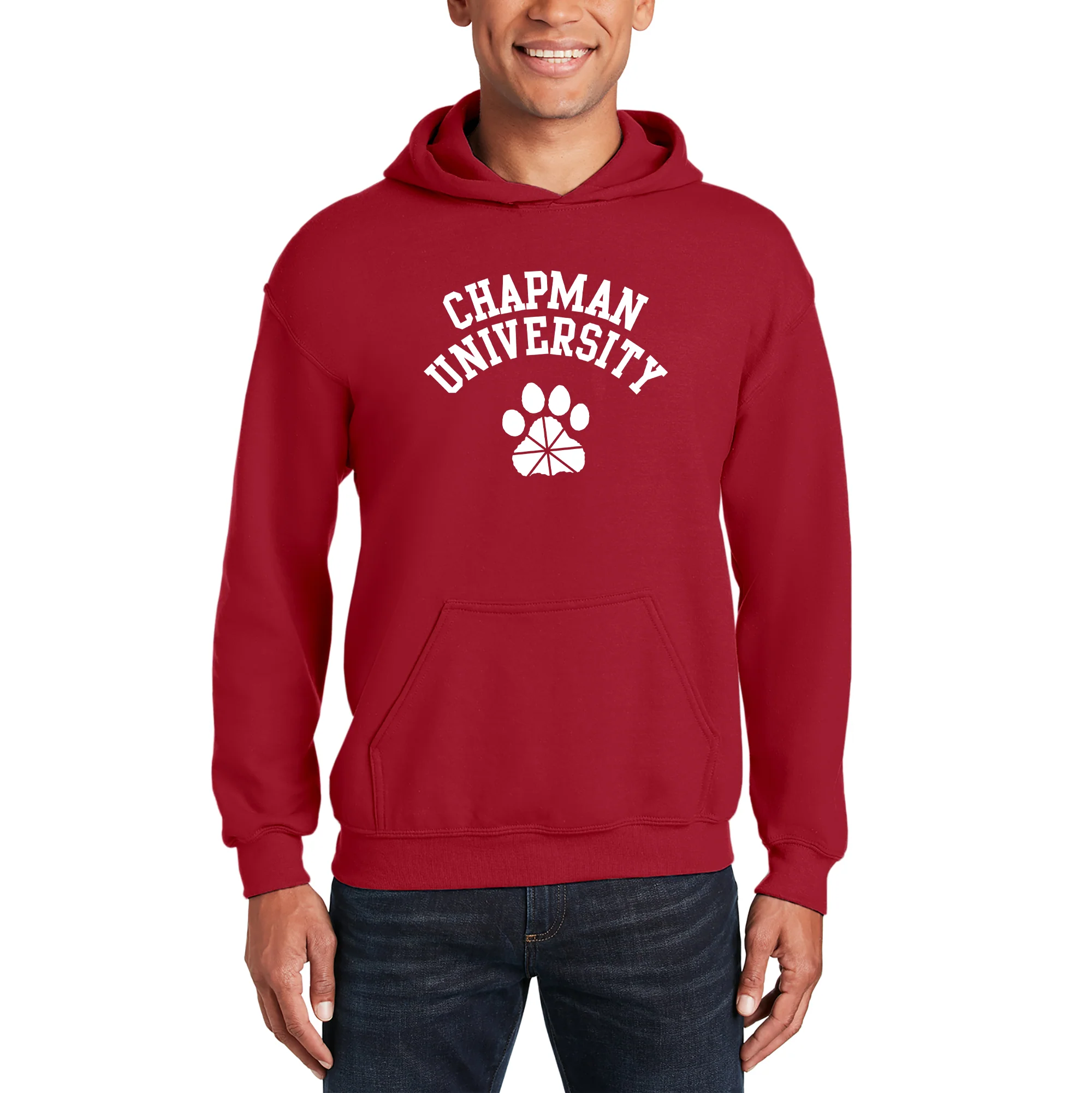 Chapman University Panthers Arch Logo Hoodie - Cardinal - Image 3