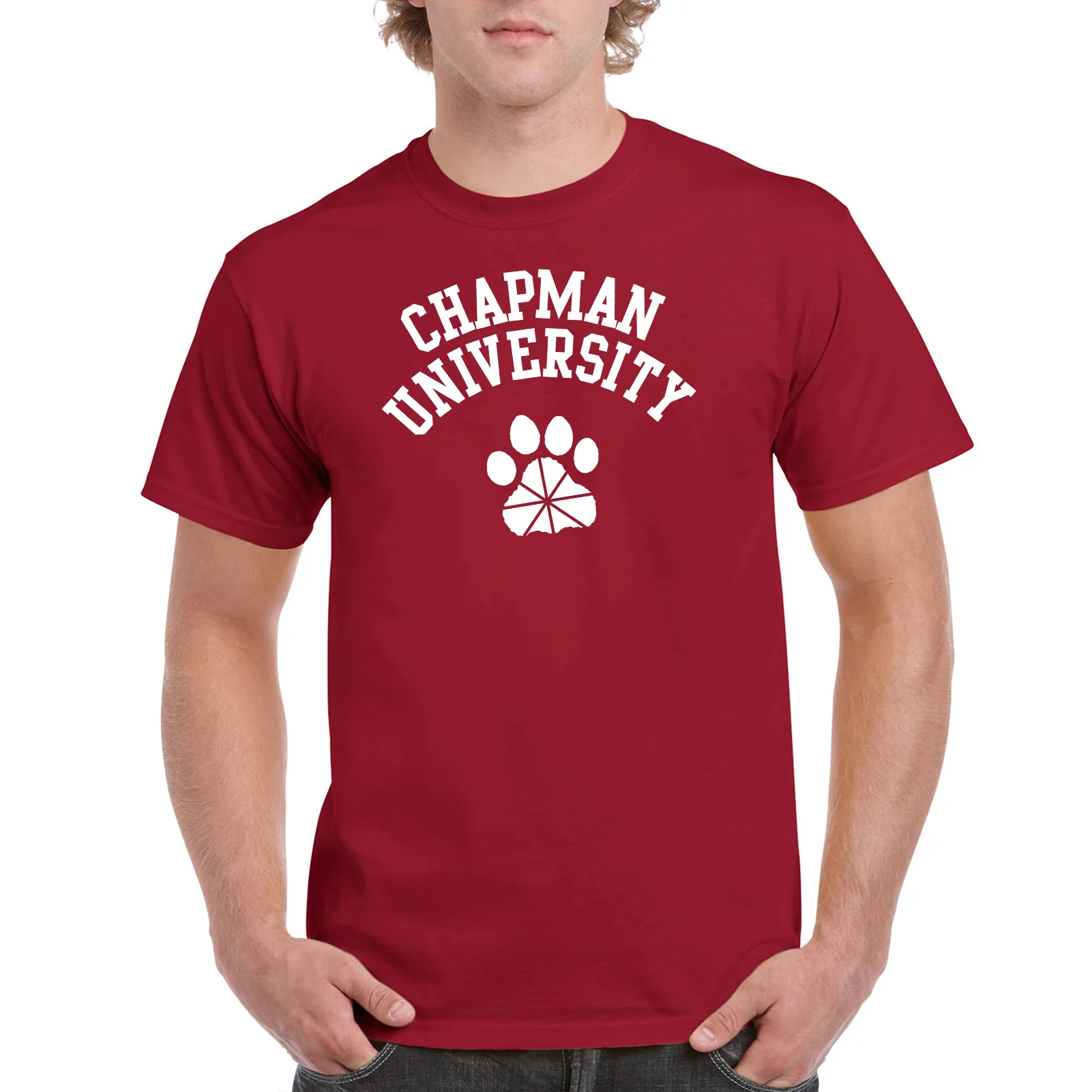Chapman University Panthers Arch Logo T-Shirt - Cardinal - Image 3