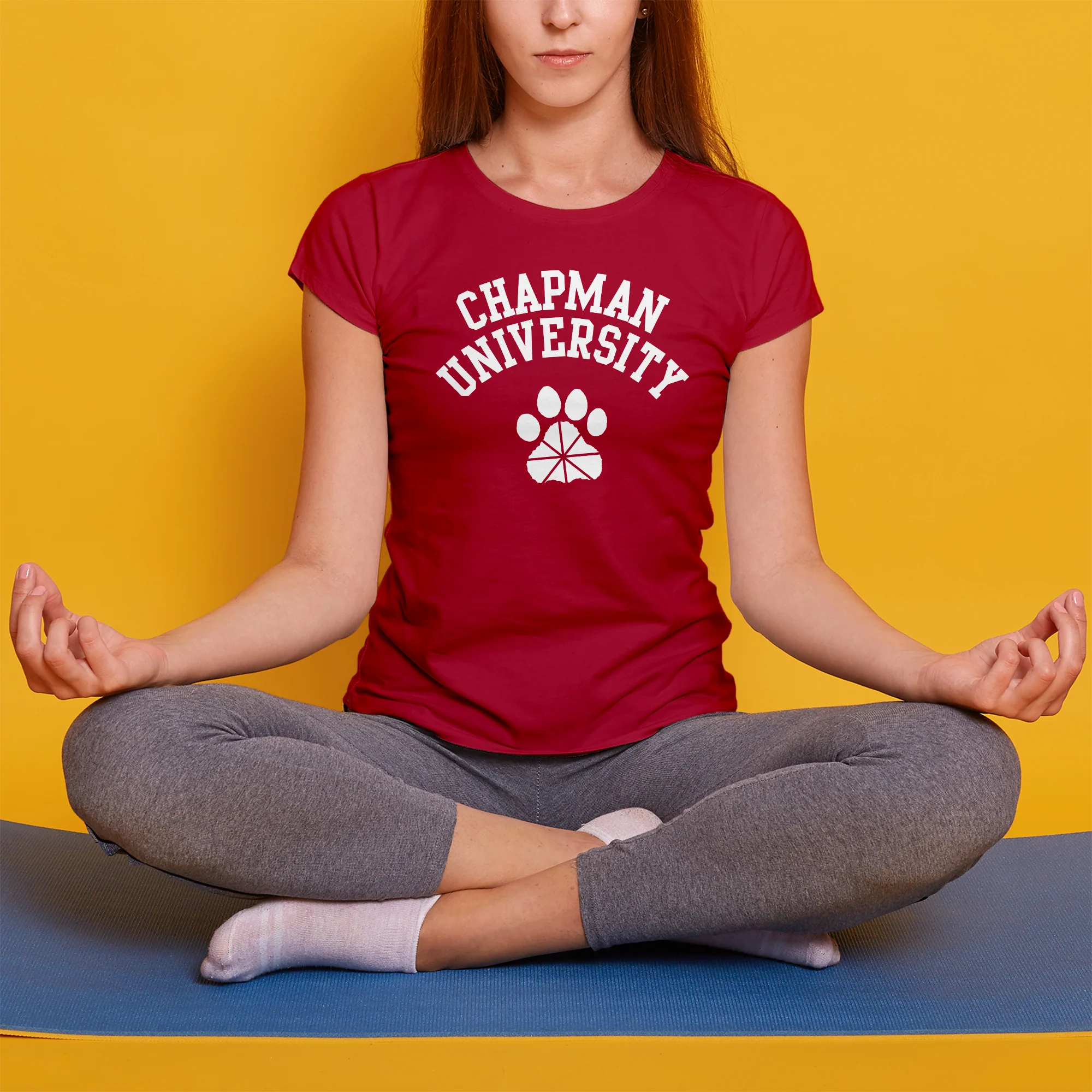 Chapman University Panthers Arch Logo Women's T-Shirt - Cardinal - Image 4
