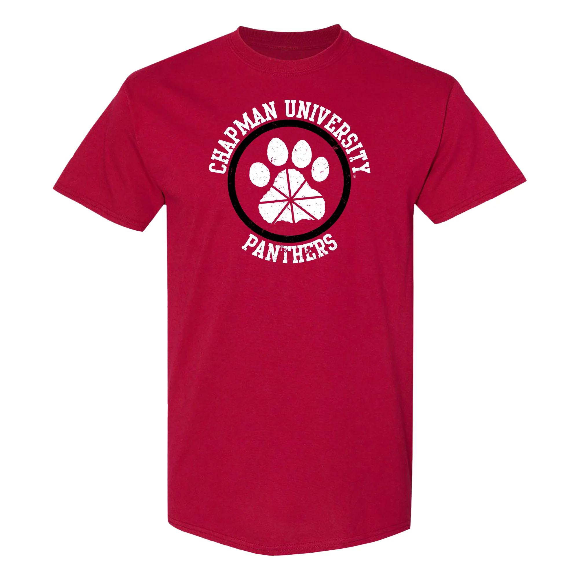 Chapman University Panthers Distressed Circle Logo T-Shirt - Cardinal