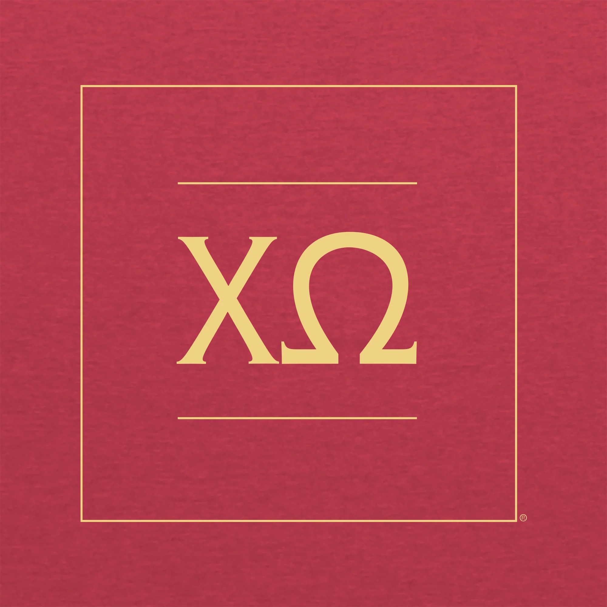 Chi Omega Greek Letter Block Triblend T-Shirt - Vintage Red - Image 2