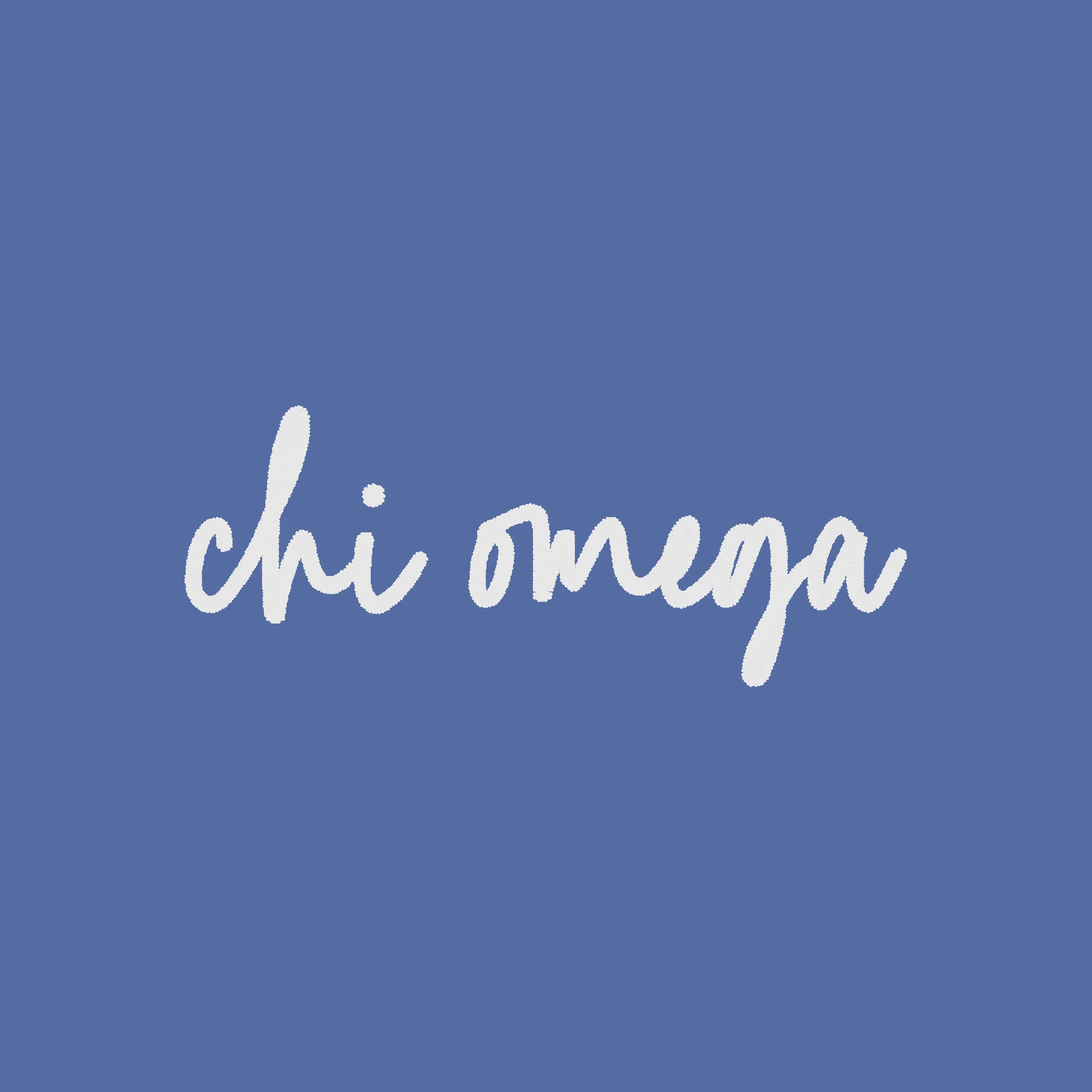 Chi Omega Greek Script Ladies Garment Washed Hat - Faded Blue - Image 2