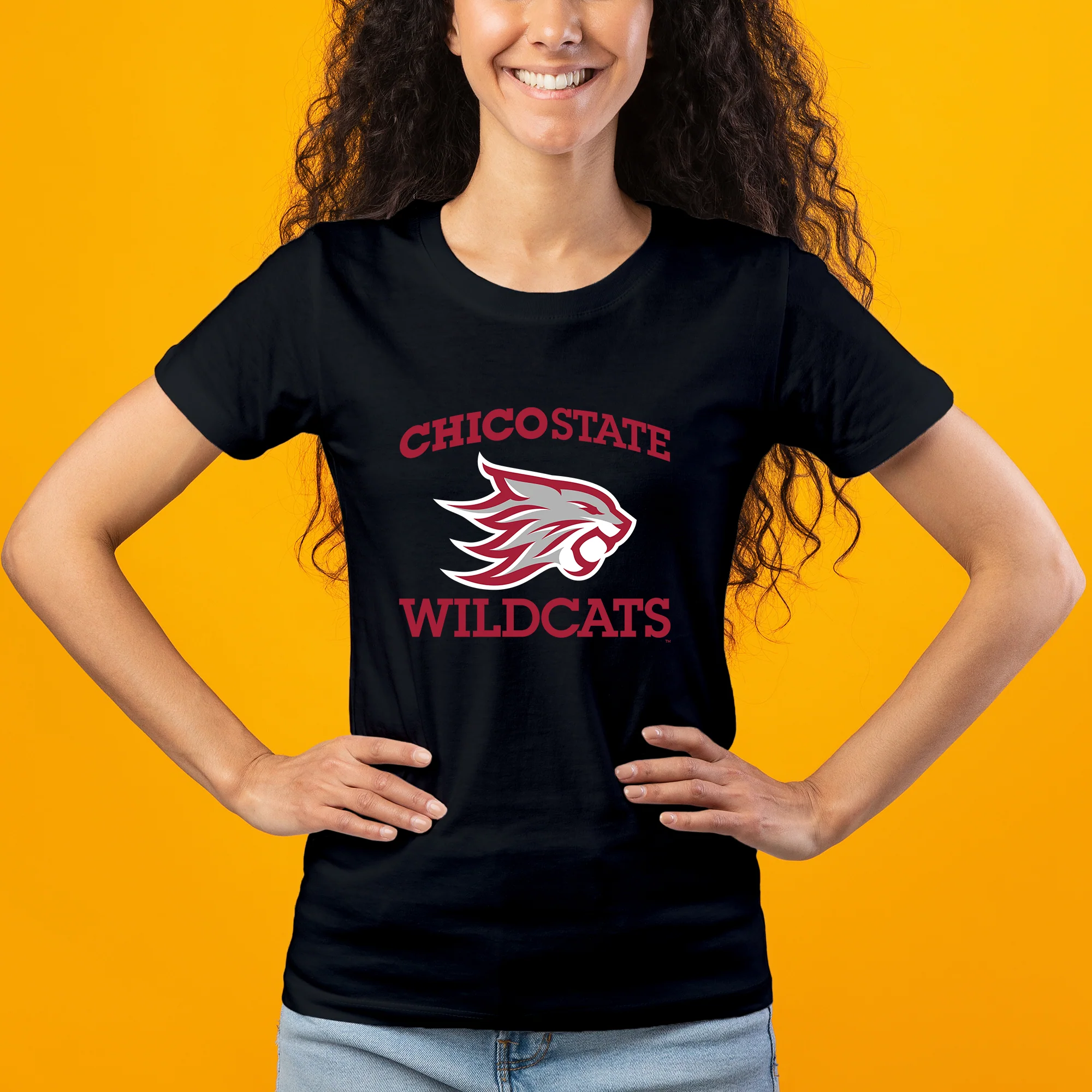 Chico State Wildcats Arch Logo Women's T-Shirt - Image 4
