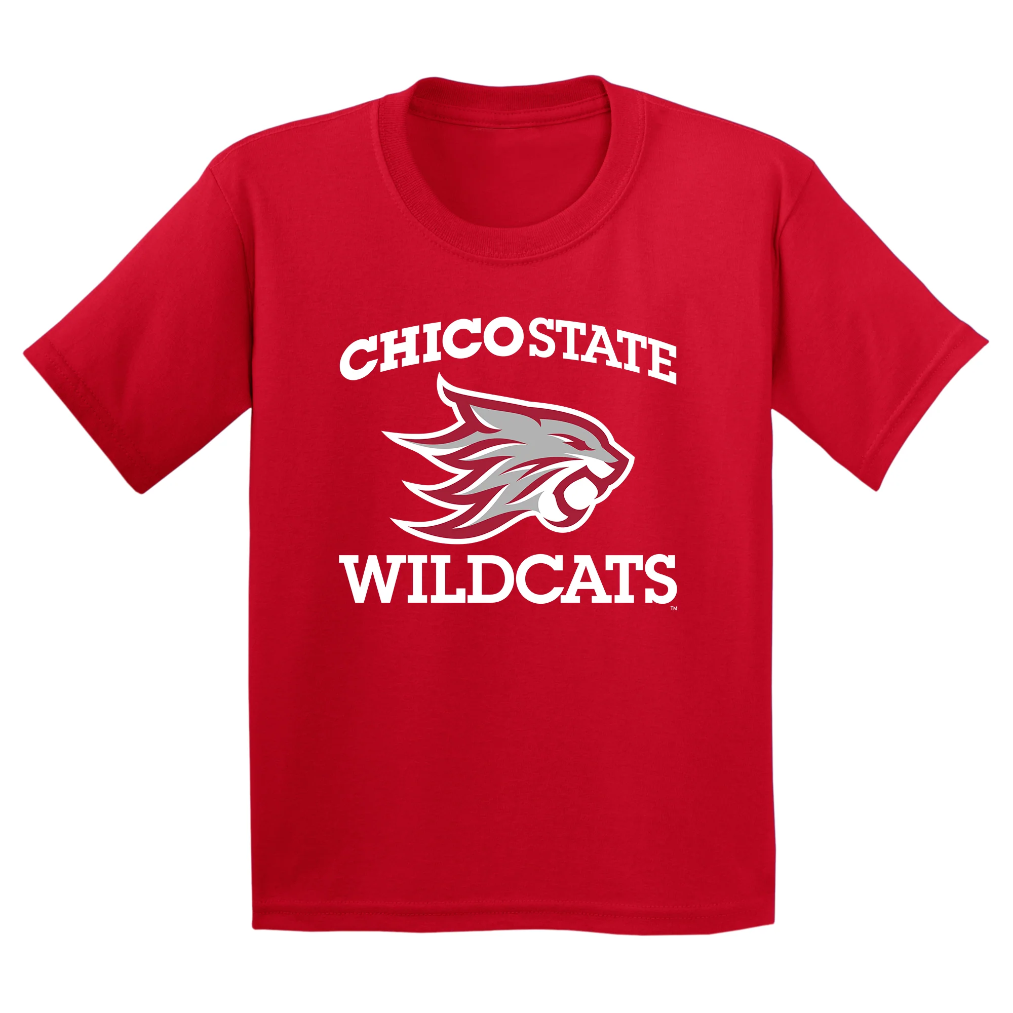 Chico State Wildcats Arch Logo Youth T-Shirt - Image 2