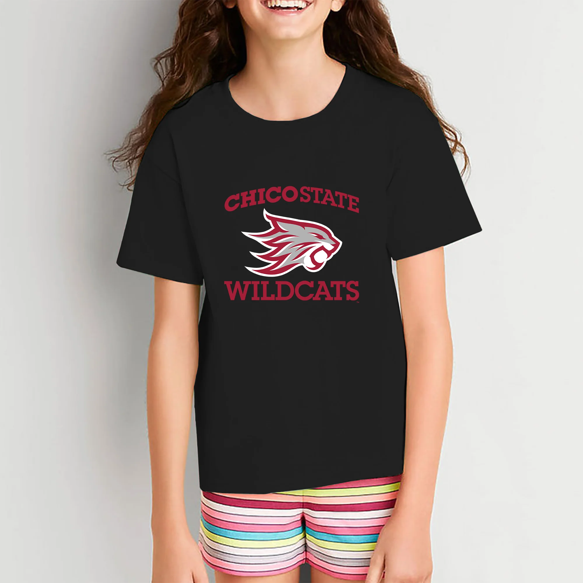 Chico State Wildcats Arch Logo Youth T-Shirt - Image 4