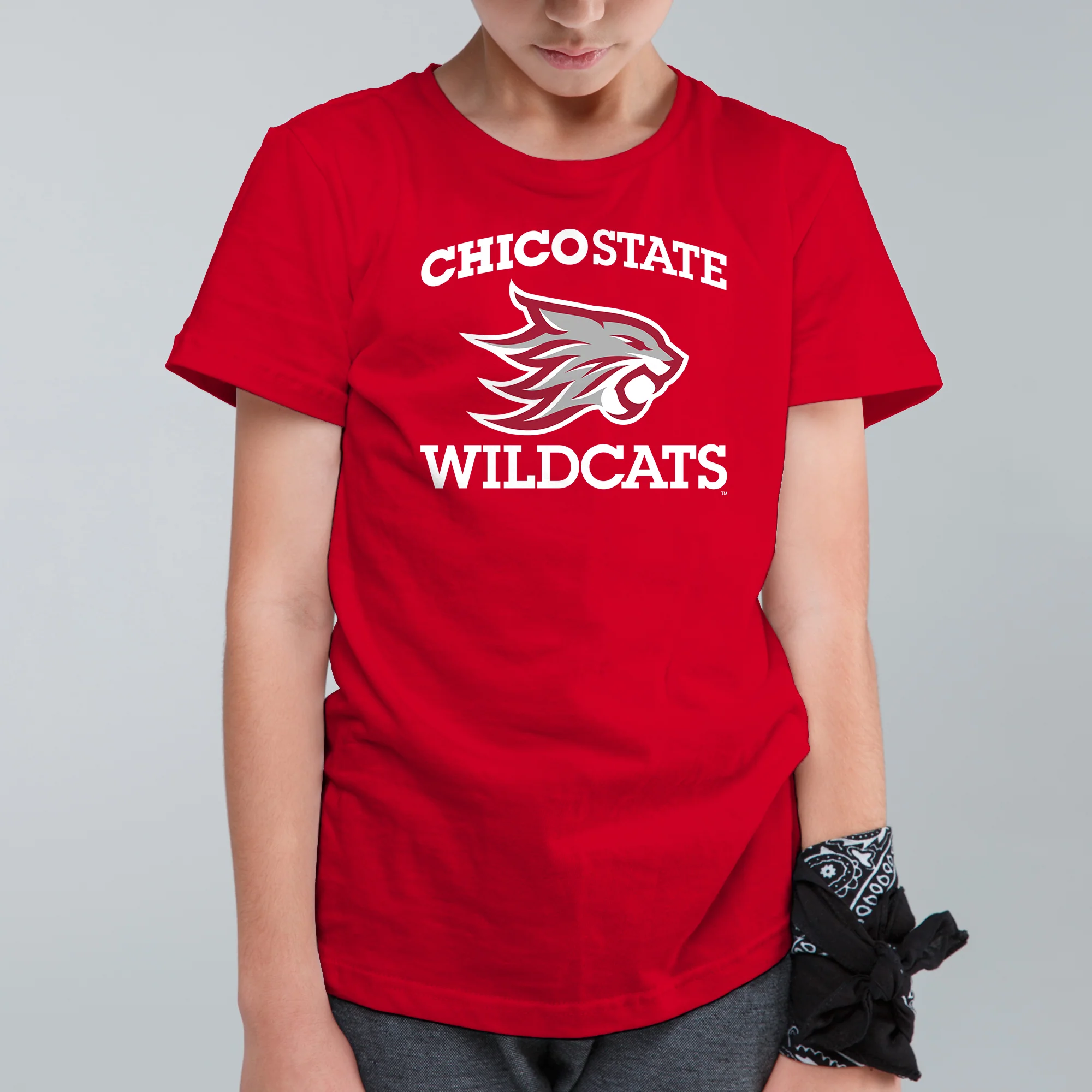 Chico State Wildcats Arch Logo Youth T-Shirt - Image 6