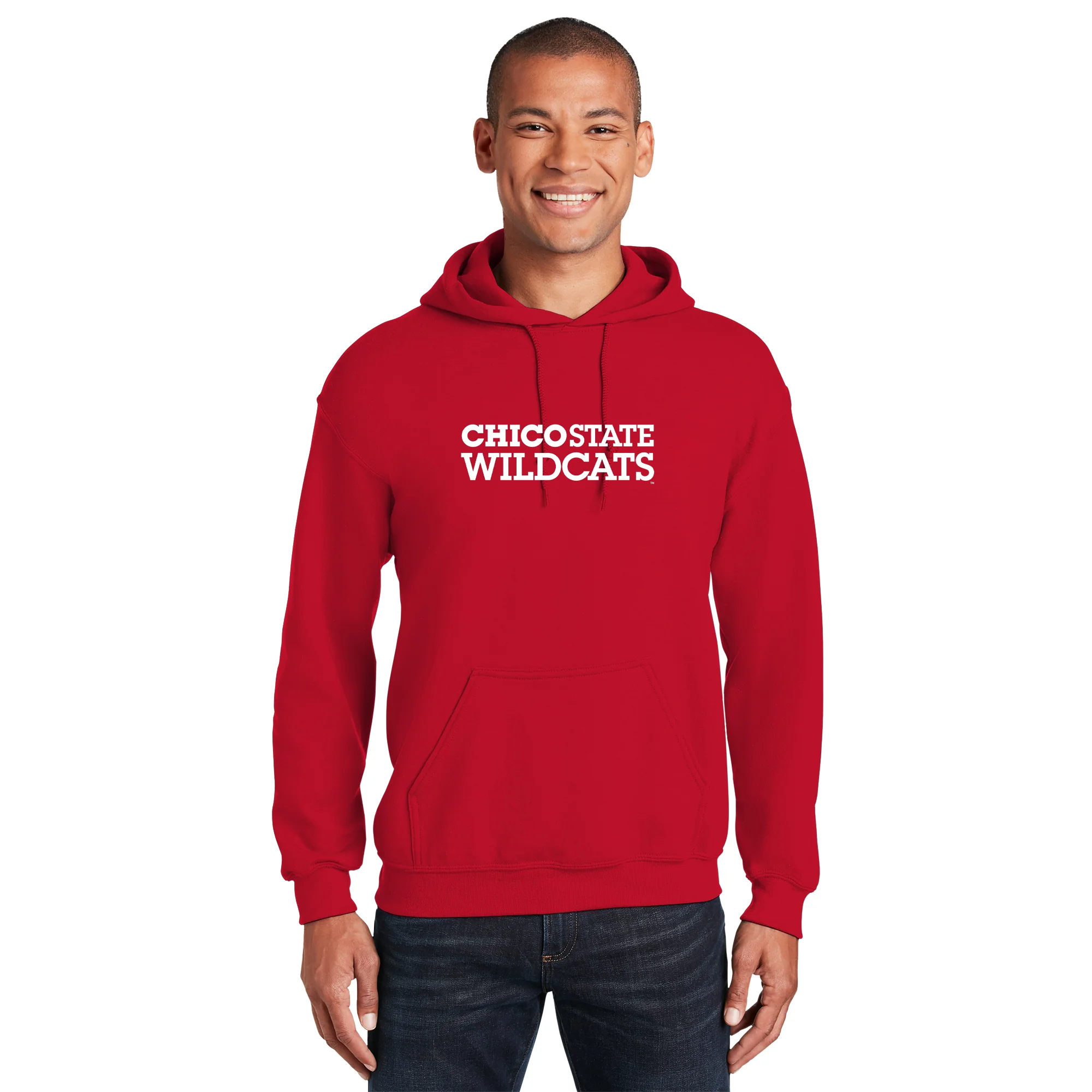 Chico State Wildcats Basic Block Hoodie - Red - Image 3