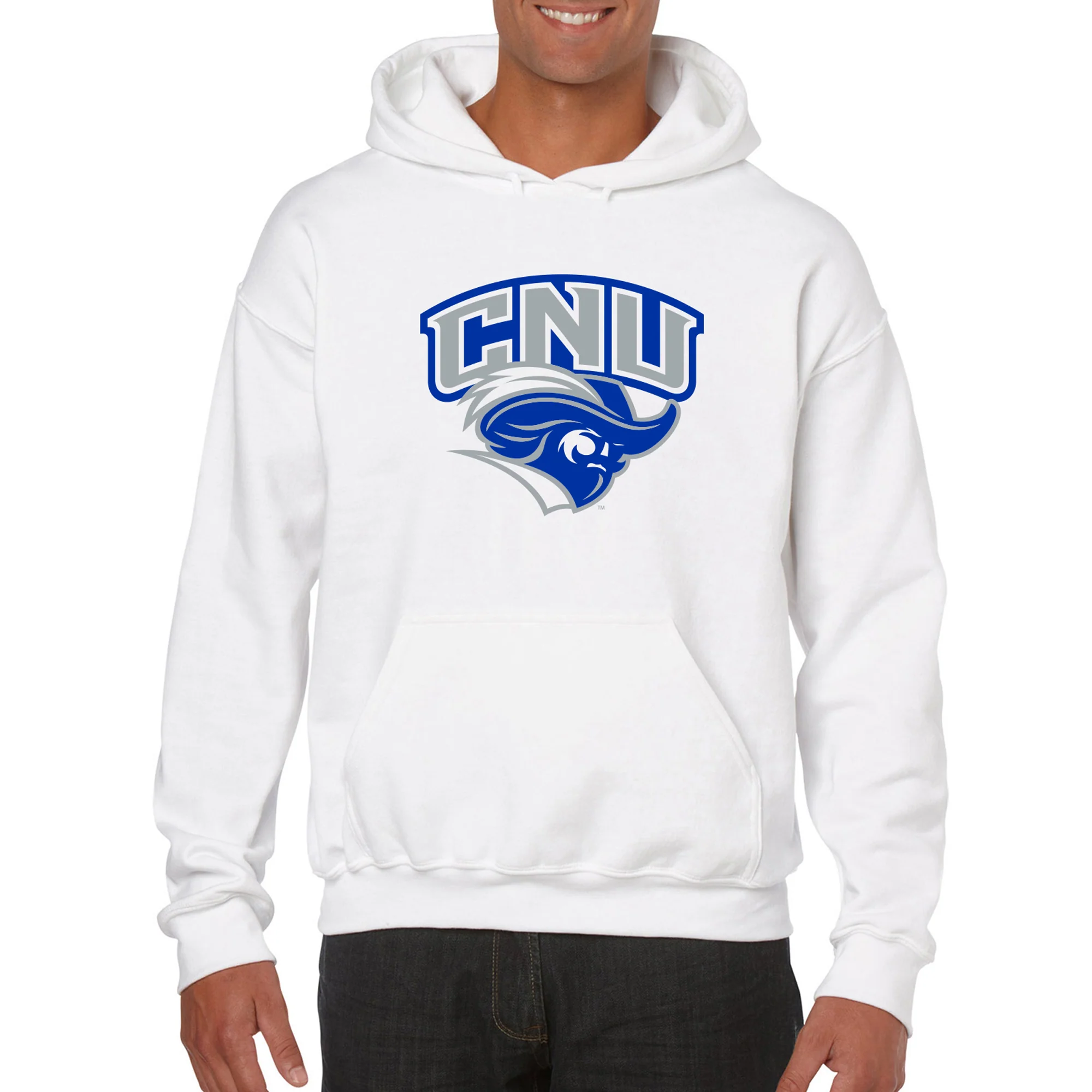 Christopher Newport University Captains Arch Logo Hoodie - White - Image 3