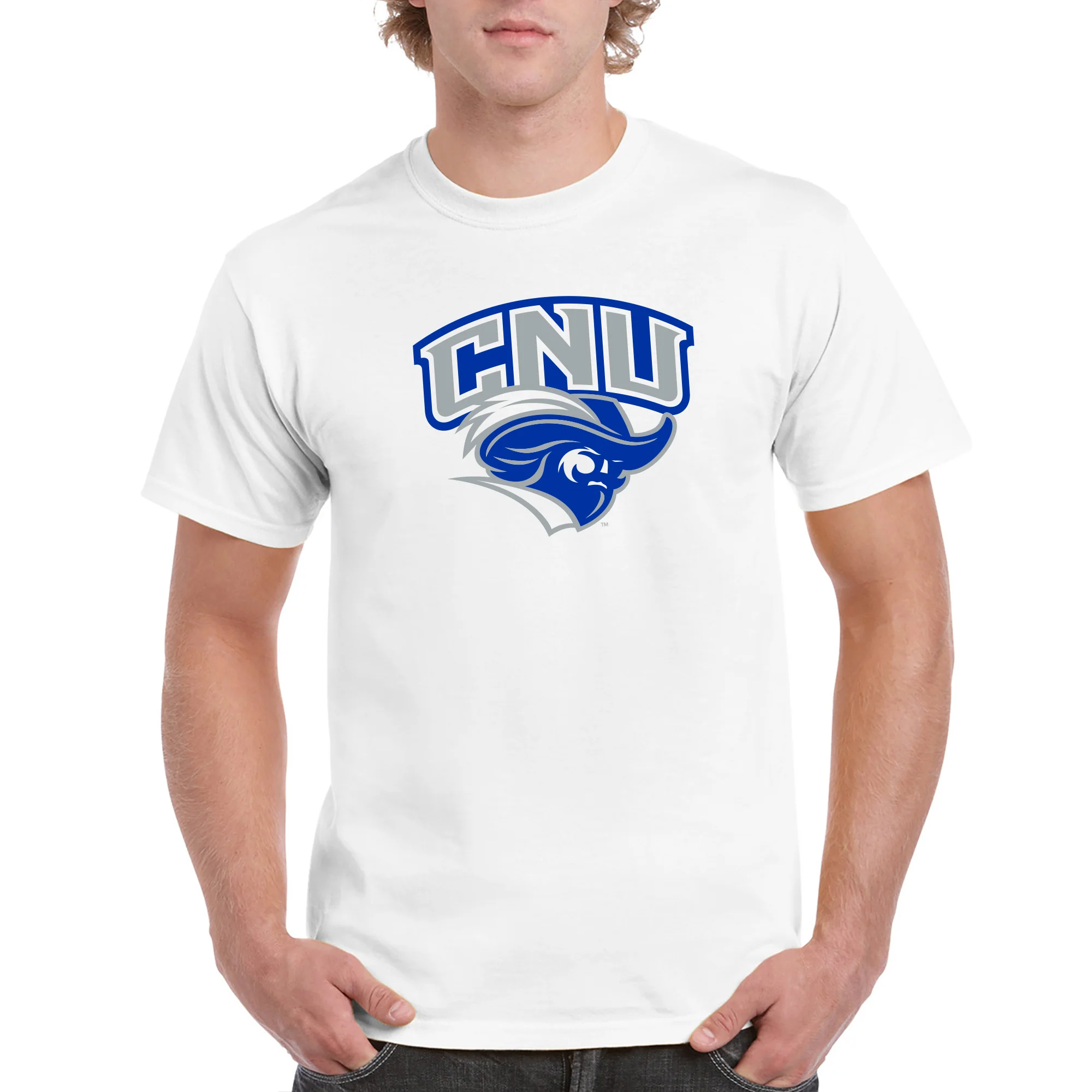 Christopher Newport University Captains Arch Logo Short Sleeve T-Shirt - White - Image 3