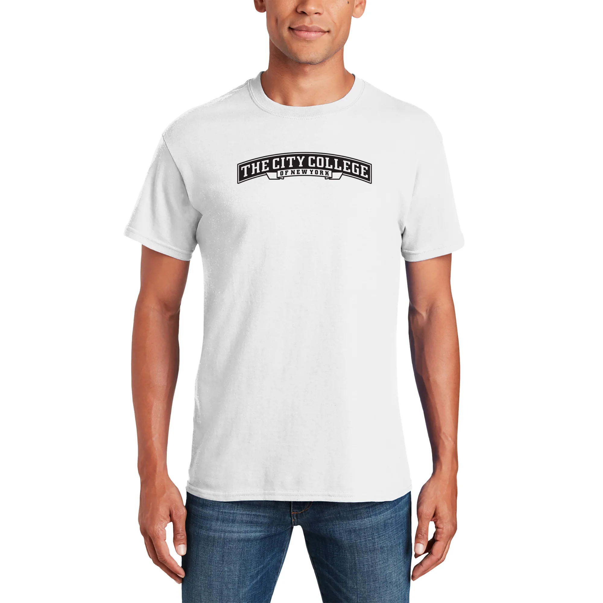 City College of New York Beavers Arch Logo T-Shirt - White - Image 3