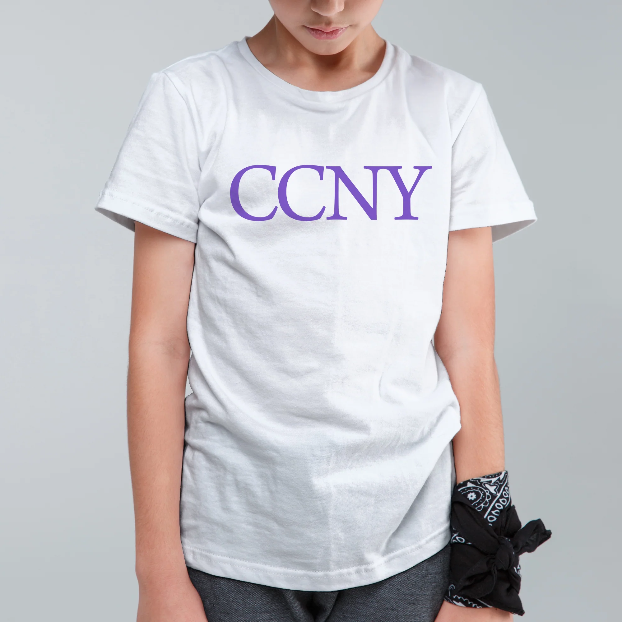 City College of New York Beavers Basic Block Youth - White - Image 2