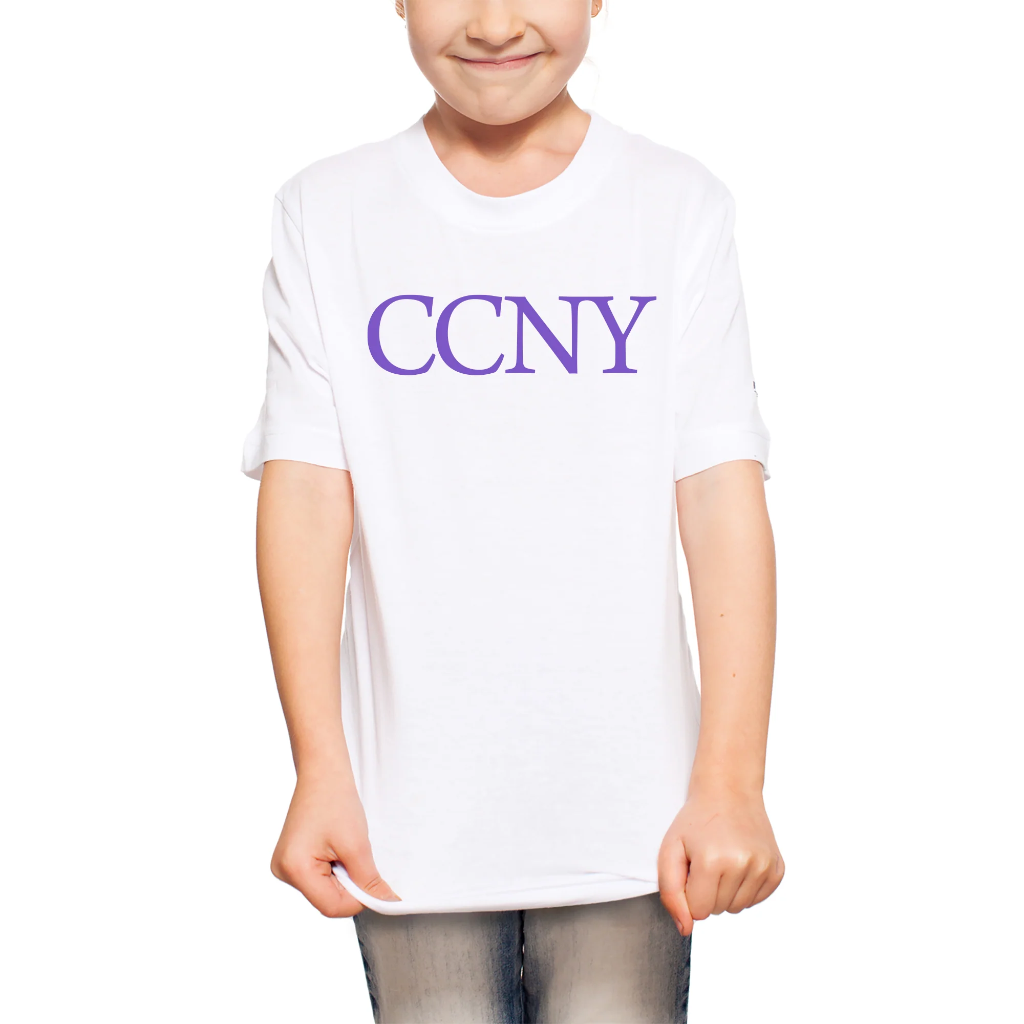City College of New York Beavers Basic Block Youth - White - Image 3