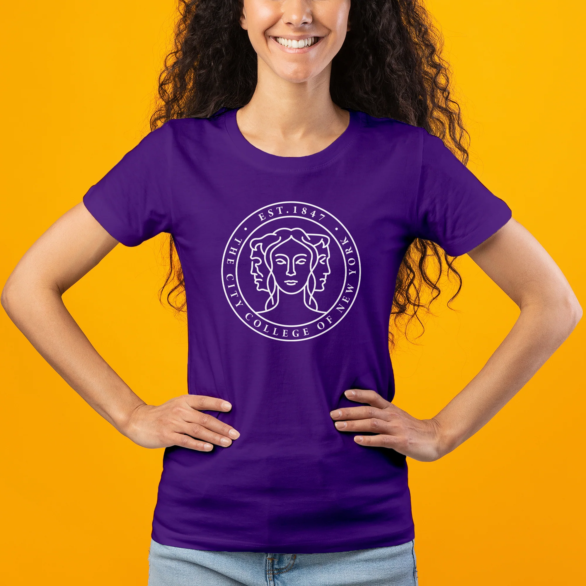 City College of New York Beavers Primary Logo Women's - Purple - Image 3