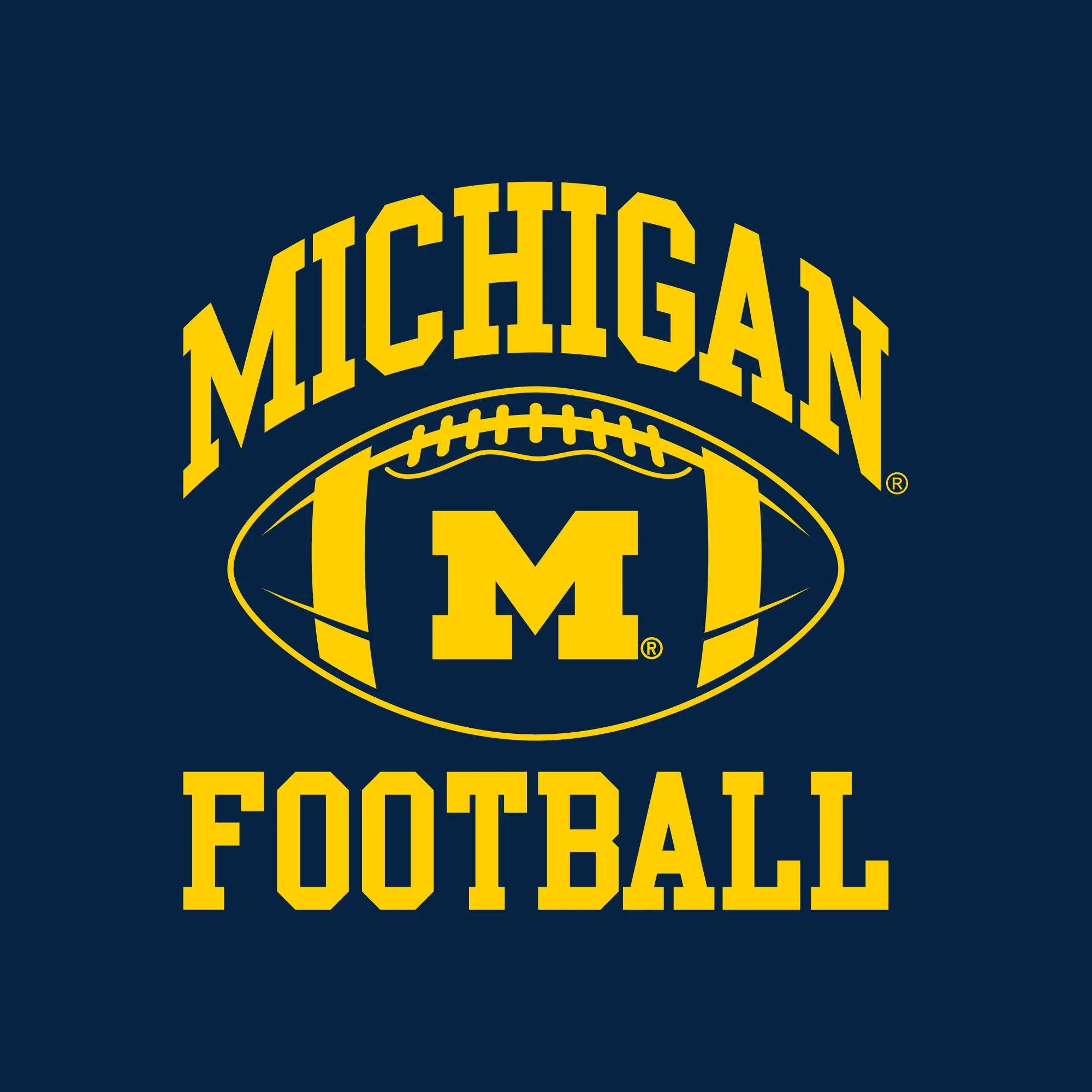 Classic Football Arch Left Chest University of Michigan Hoodie - Navy - Image 2