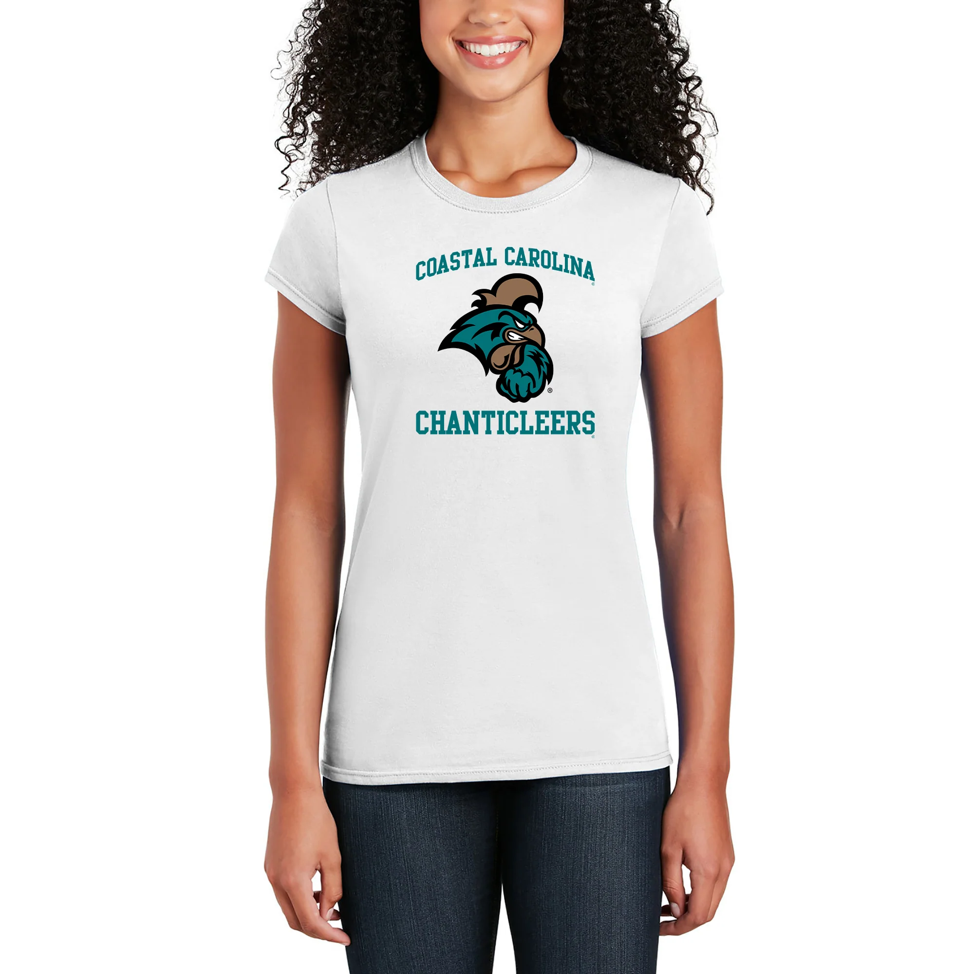 Coastal Carolina Chanticleers Arch Logo Women's T-Shirt - Image 6
