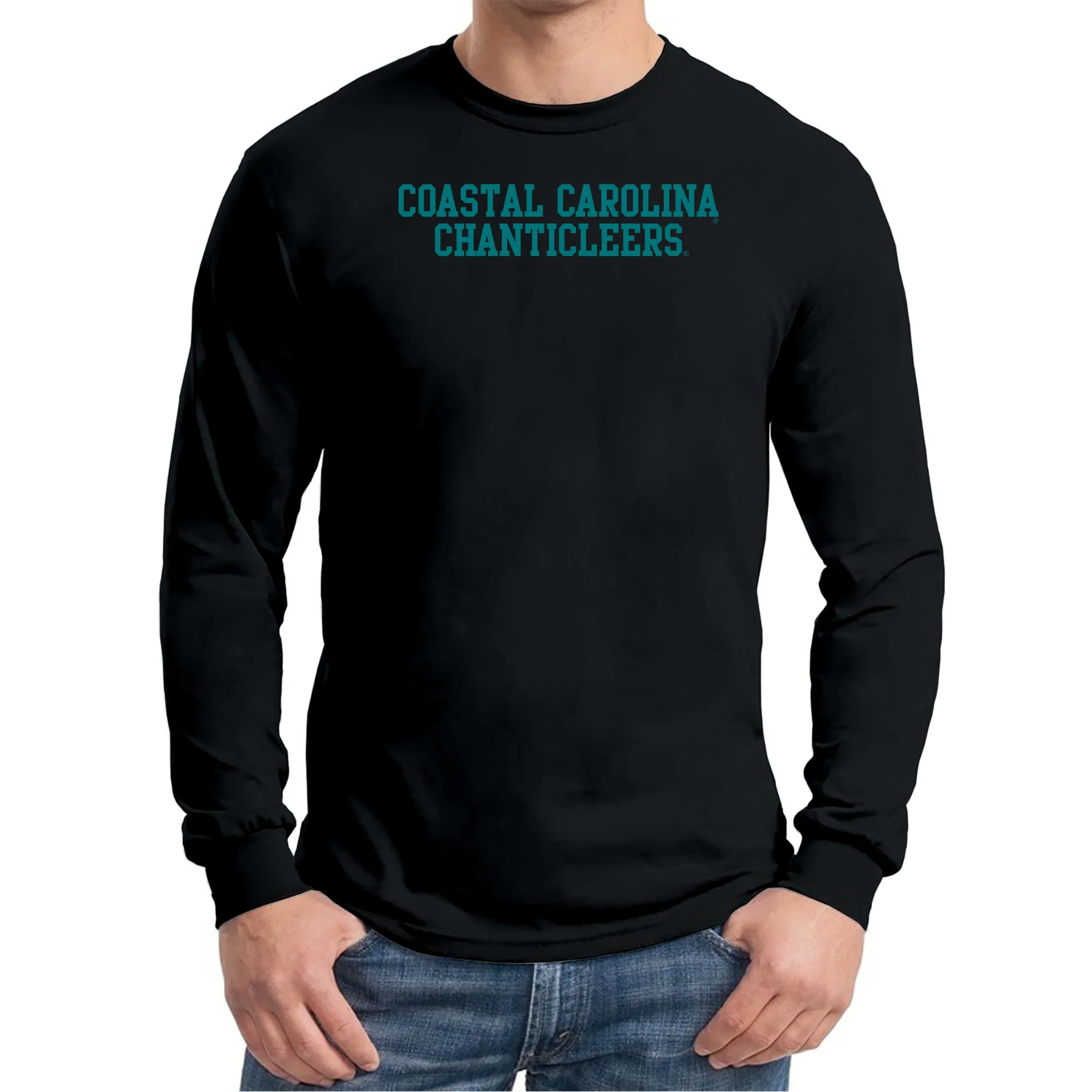 Coastal Carolina Chanticleers Basic Block Long Sleeve T-Shirt - Black - Image 3