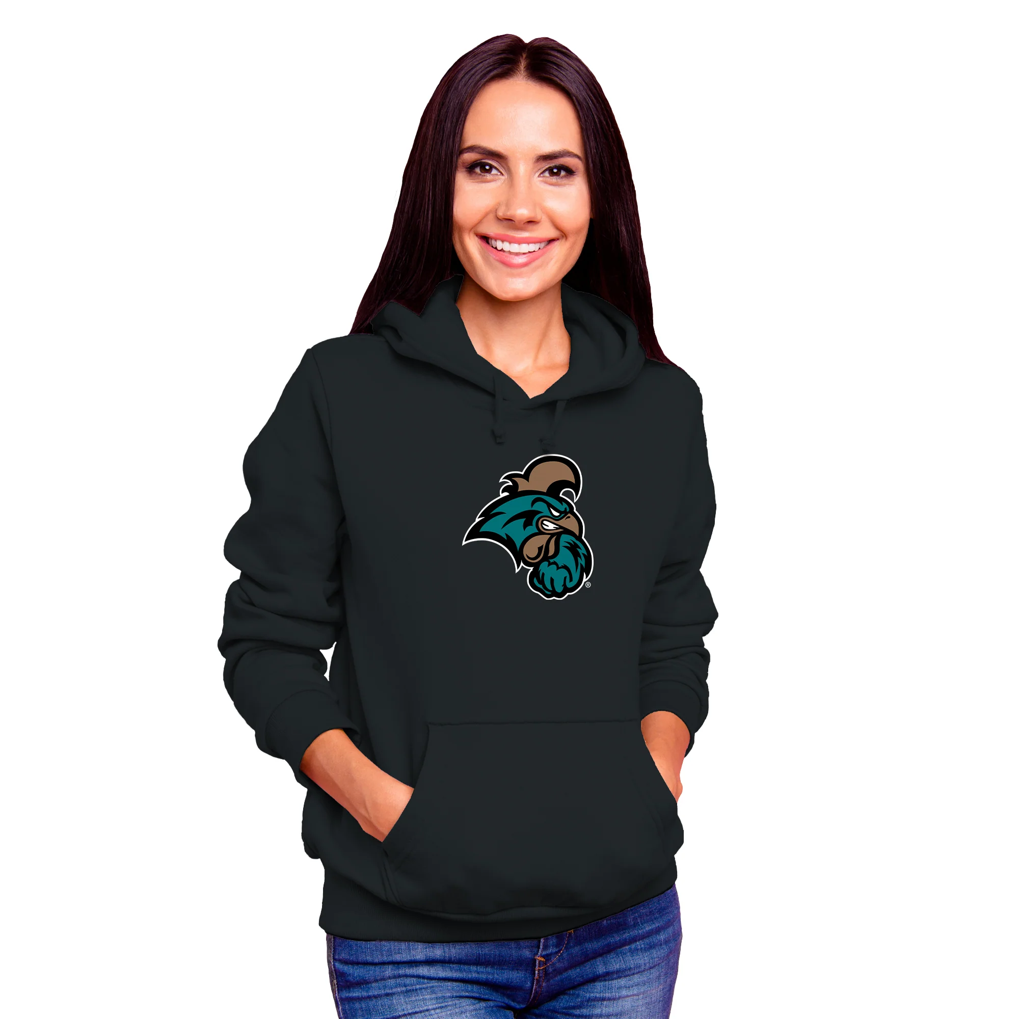 Coastal Carolina Chanticleers Primary Logo Hoodie - Black - Image 4
